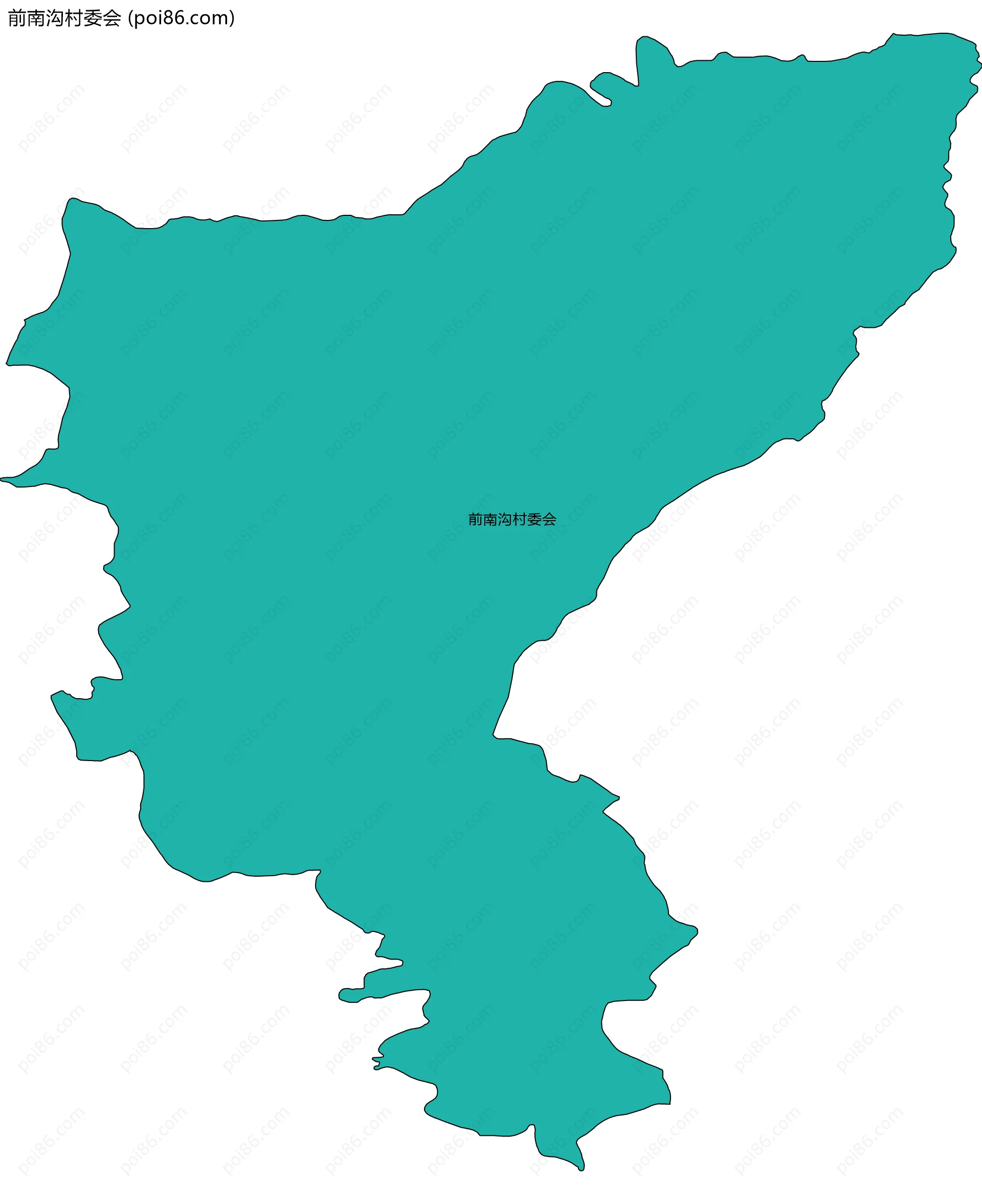 前南沟村委会边界地图