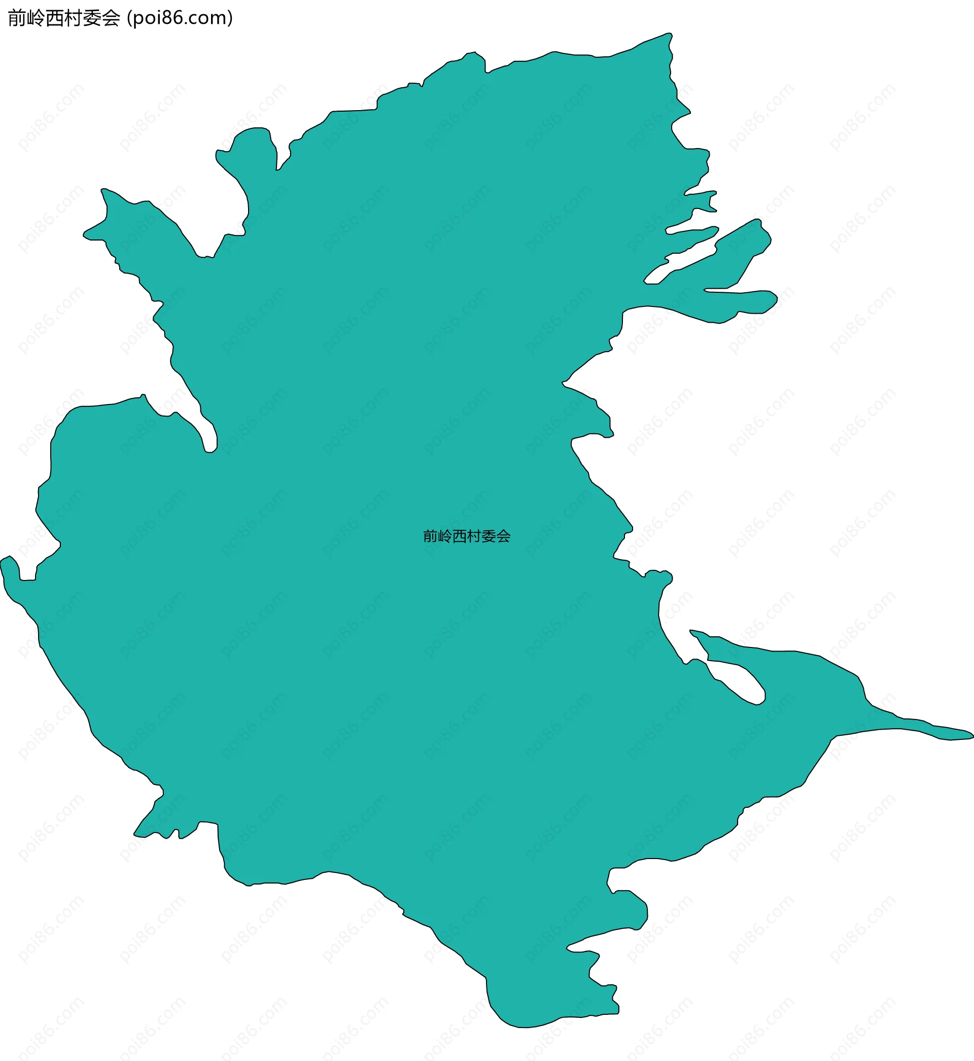 前岭西村委会边界地图