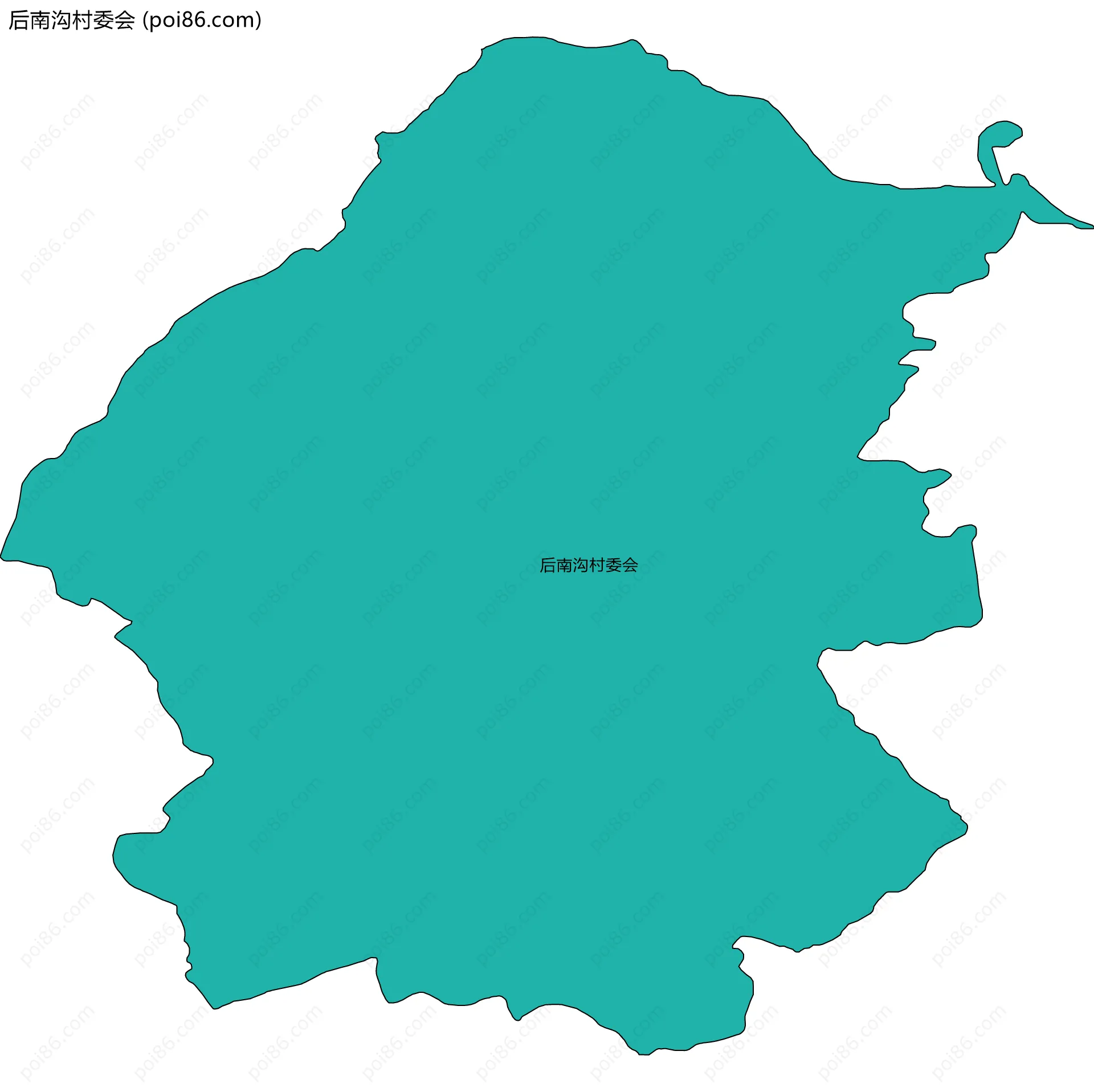 后南沟村委会边界地图