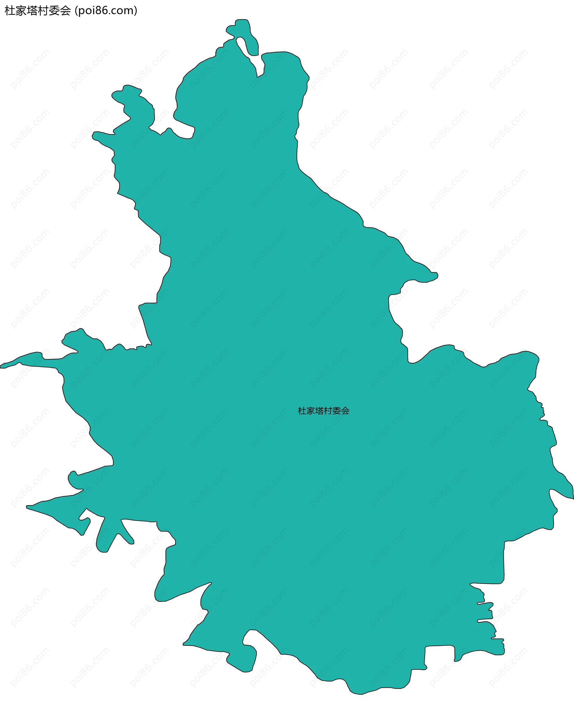 杜家塔村委会边界地图