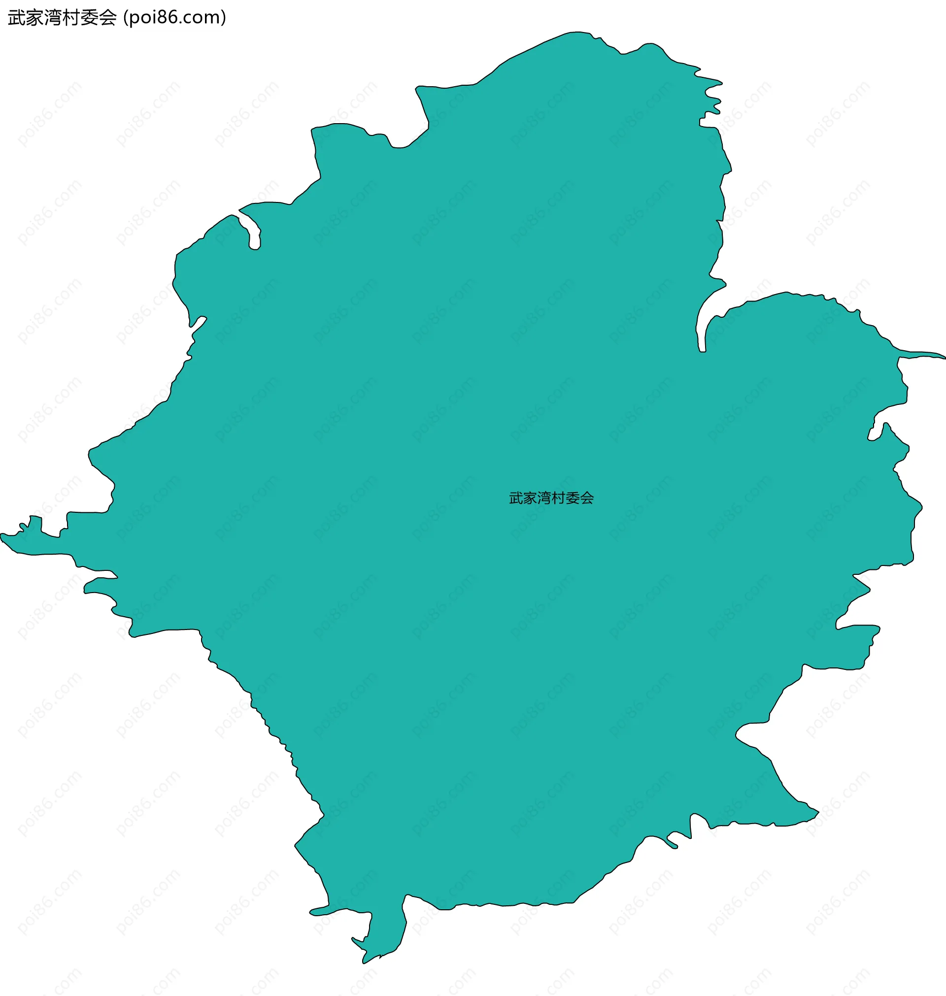 武家湾村委会边界地图
