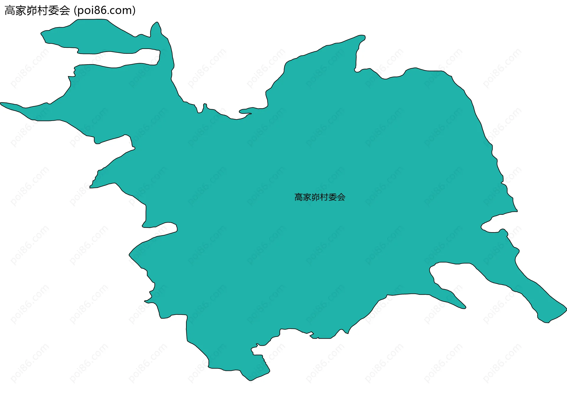 高家峁村委会边界地图