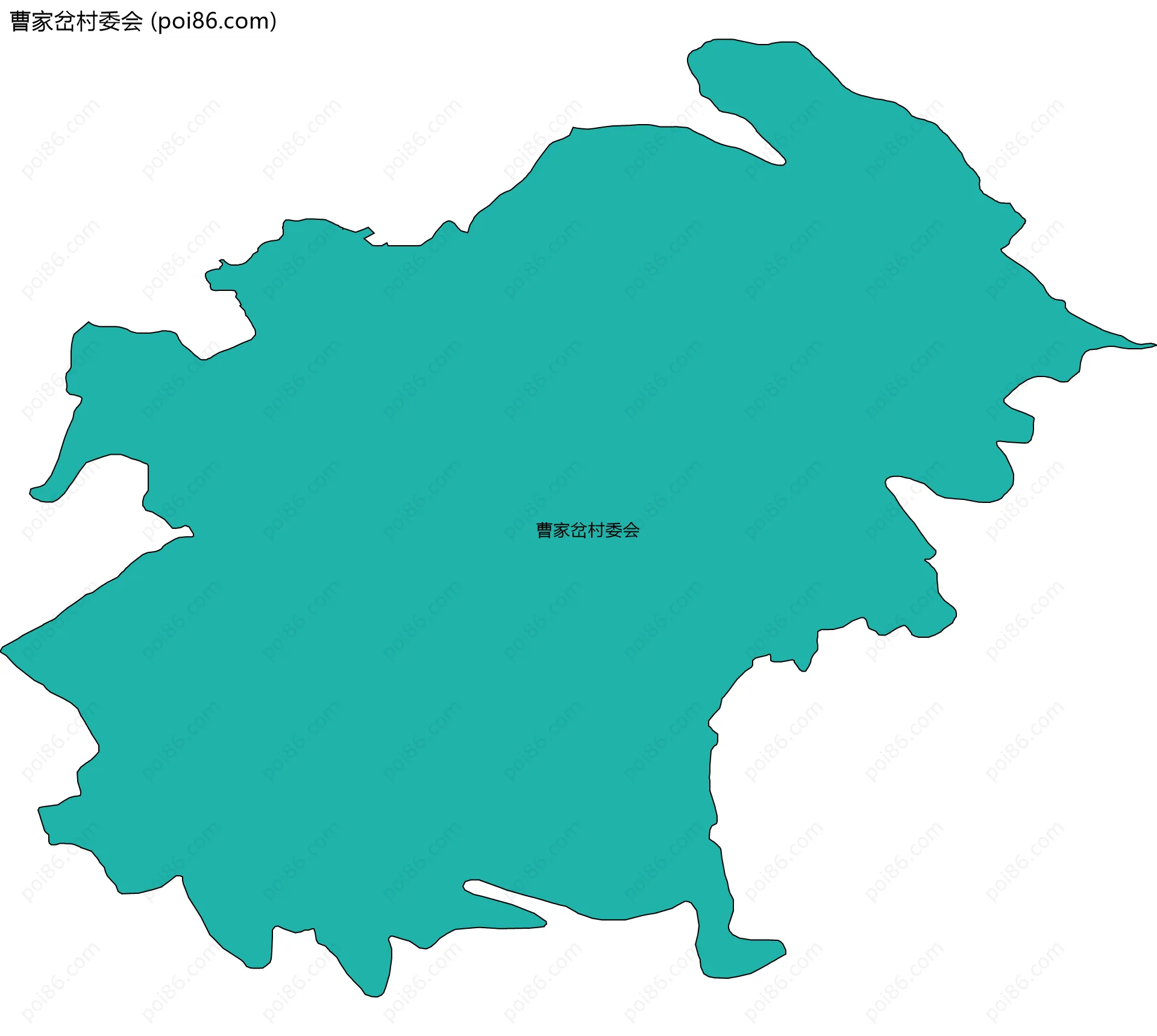 曹家岔村委会边界地图