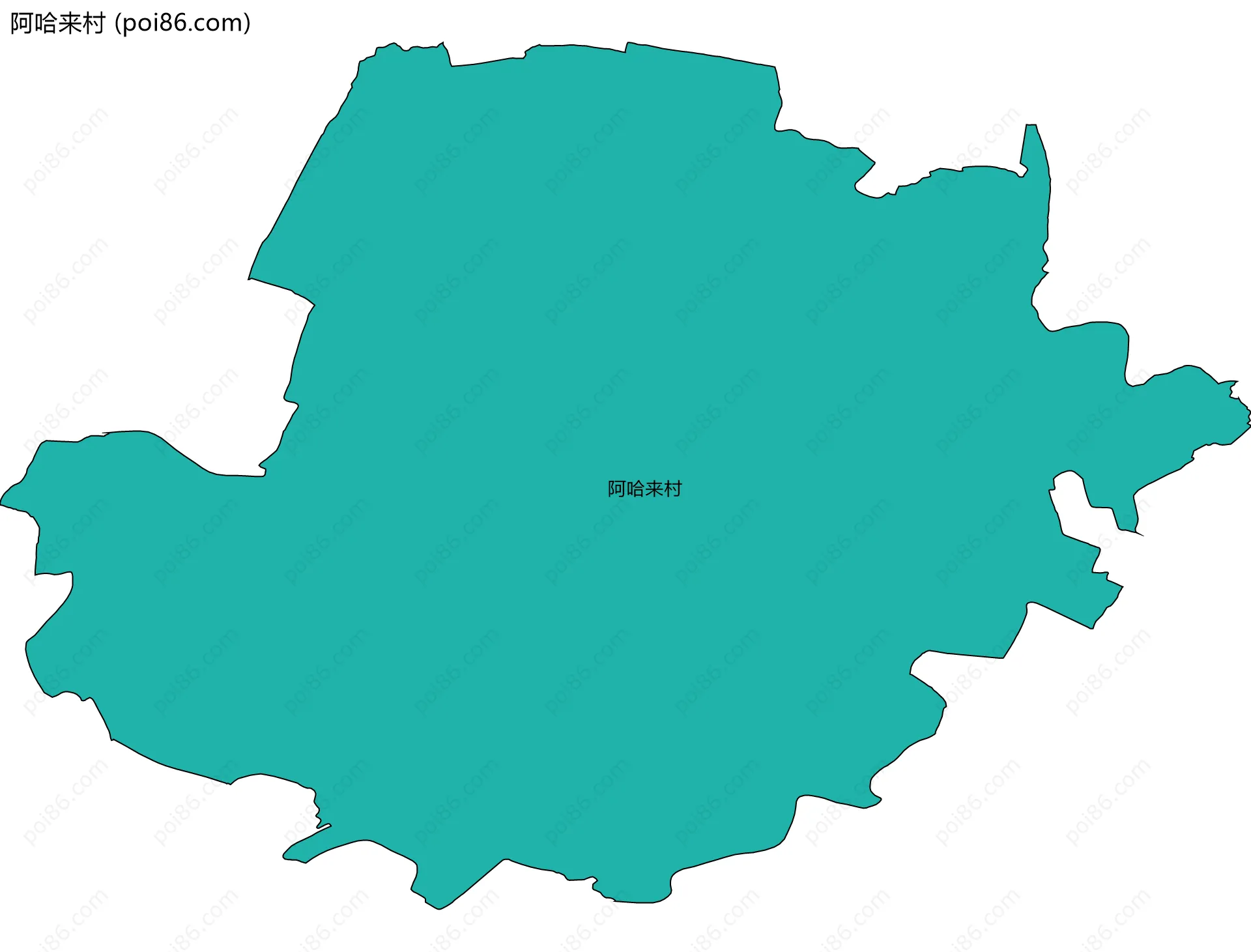 阿哈来村边界地图