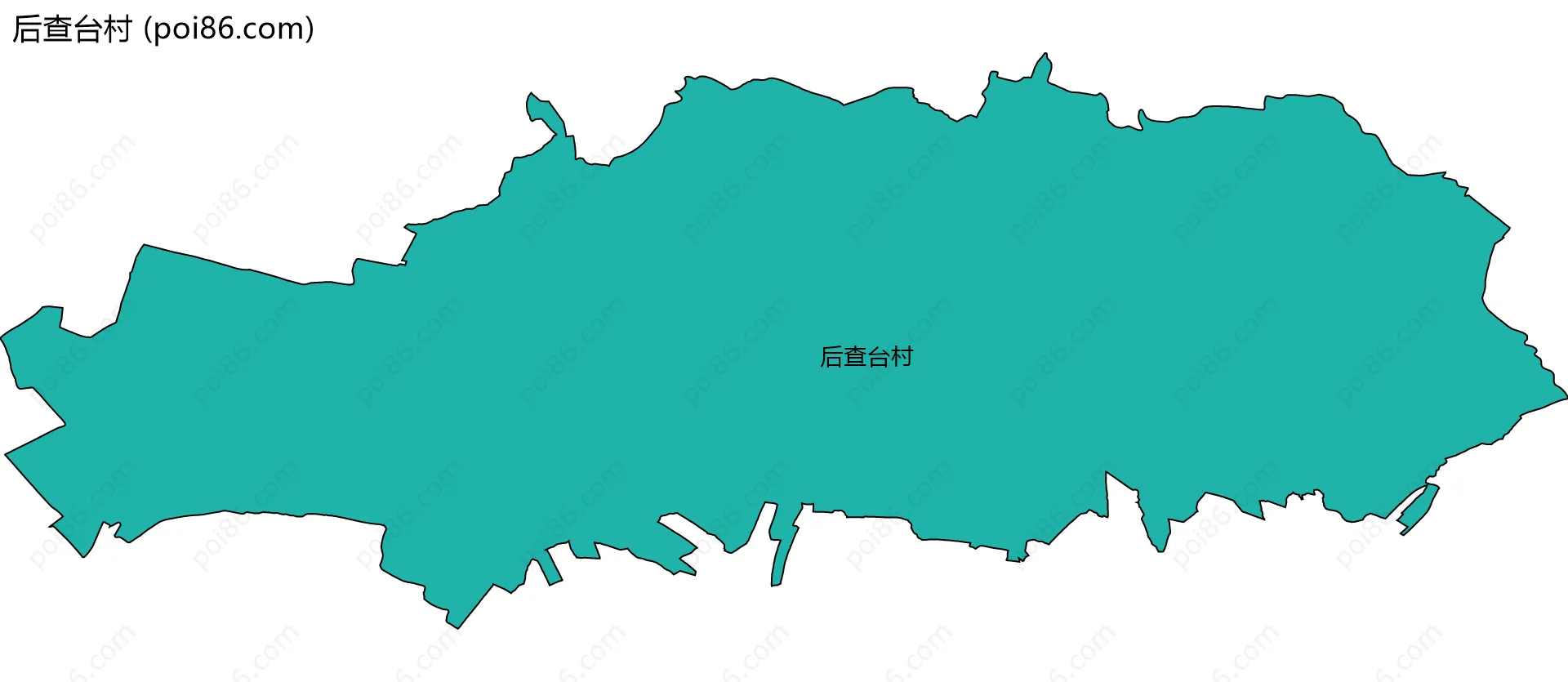 后查台村边界地图