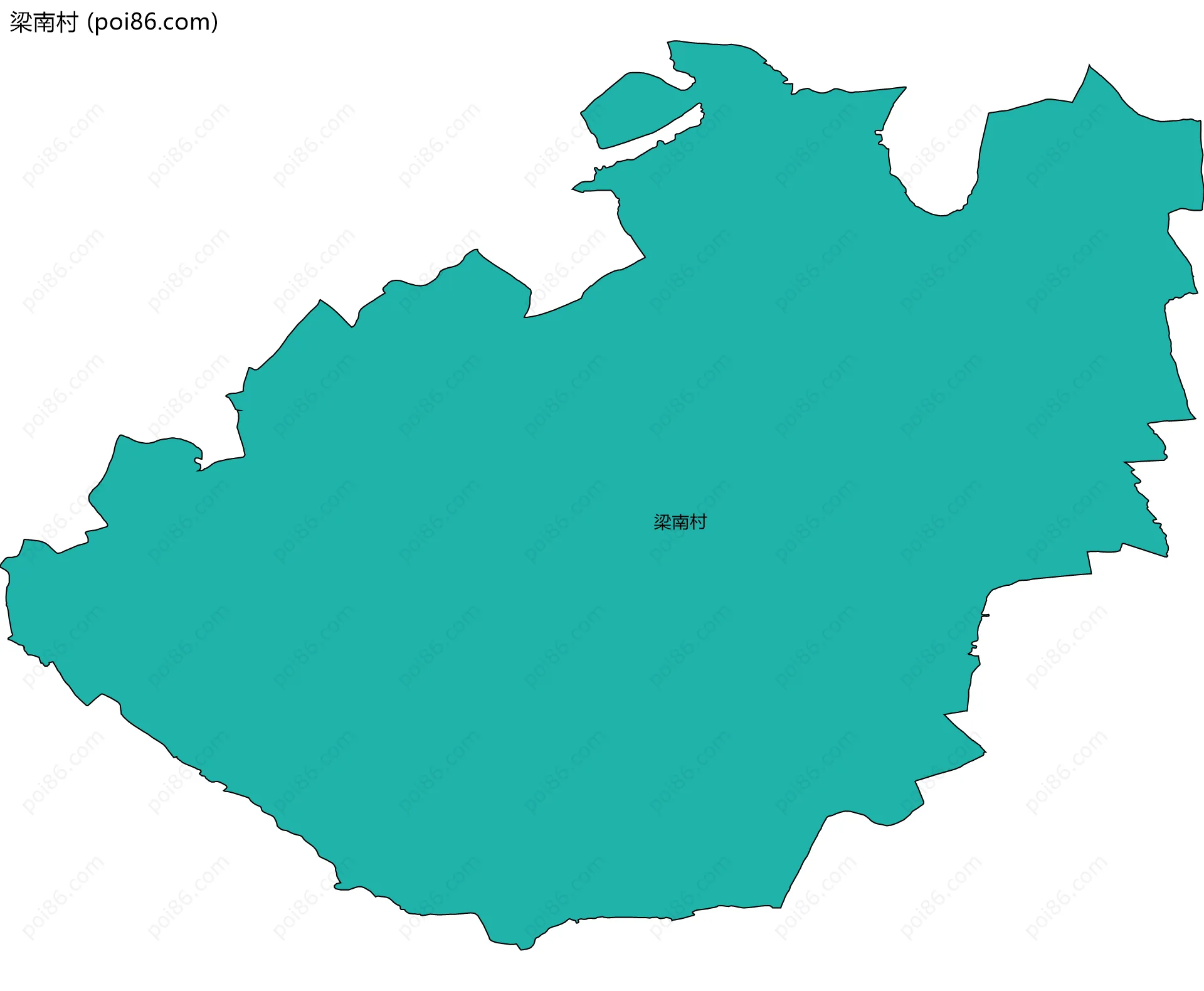 梁南村边界地图