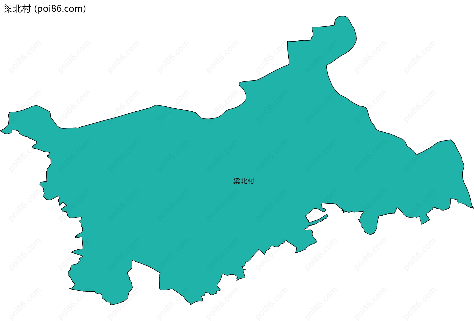 梁北村边界地图