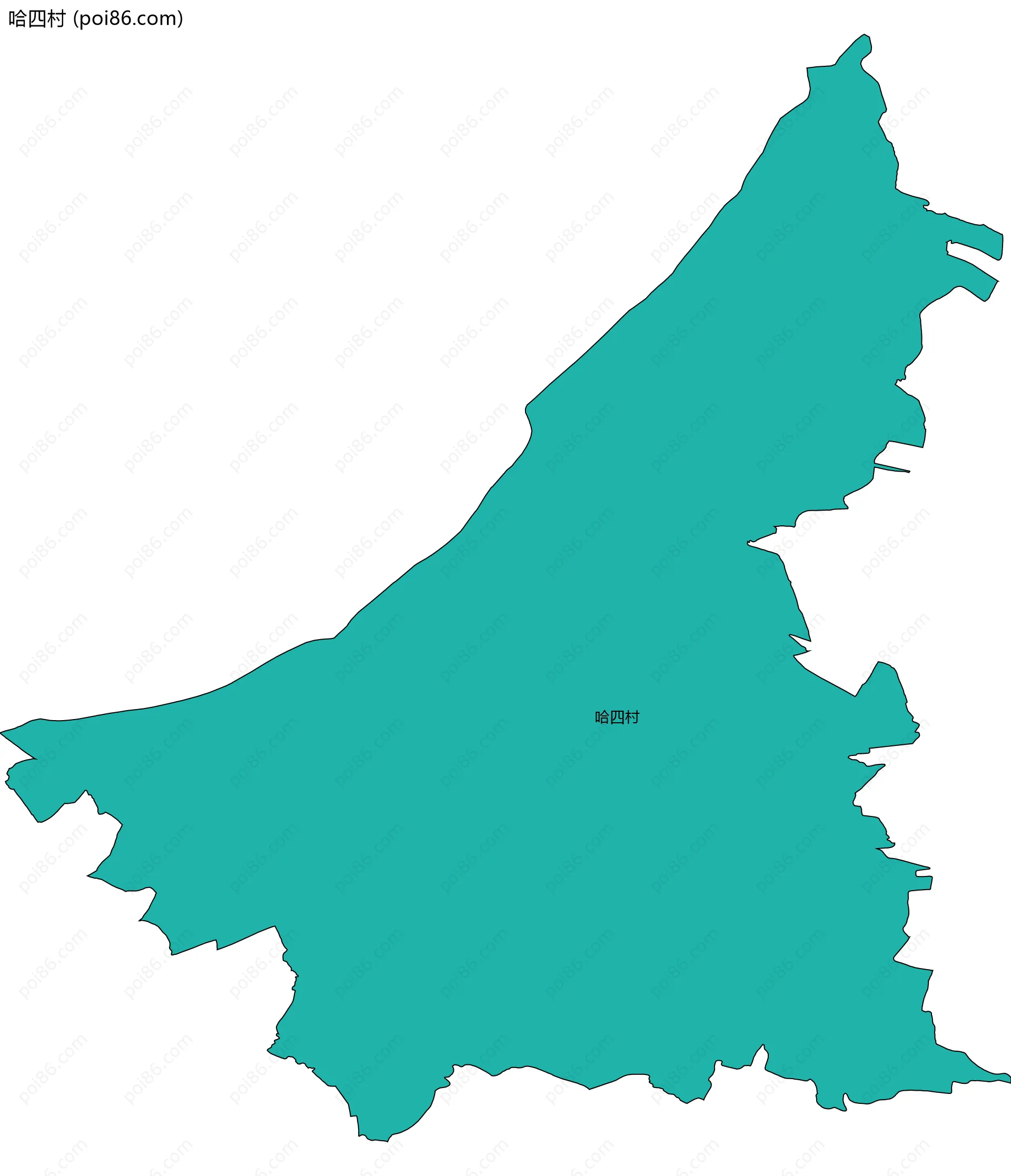 哈四村边界地图