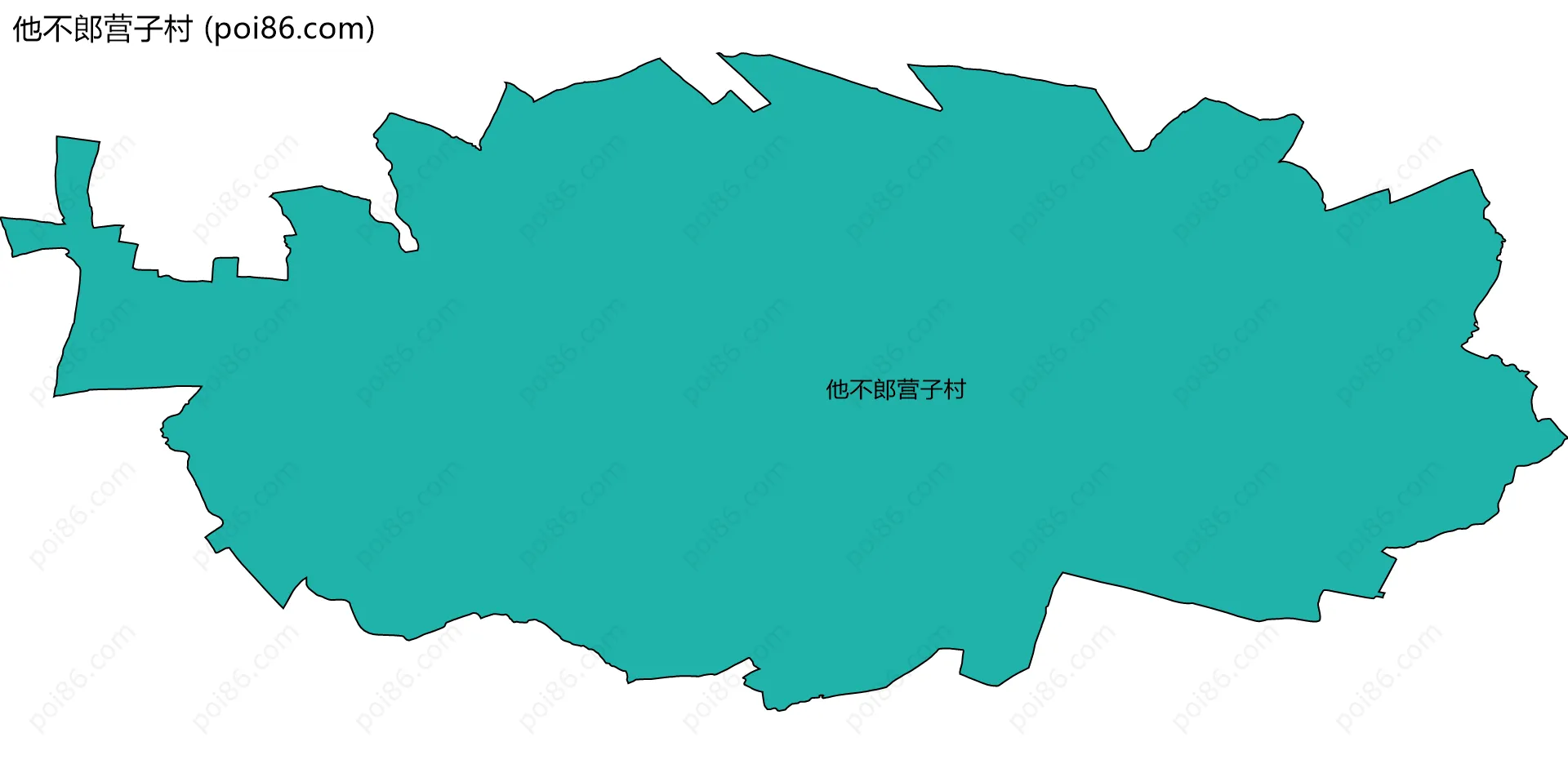 他不郎营子村边界地图