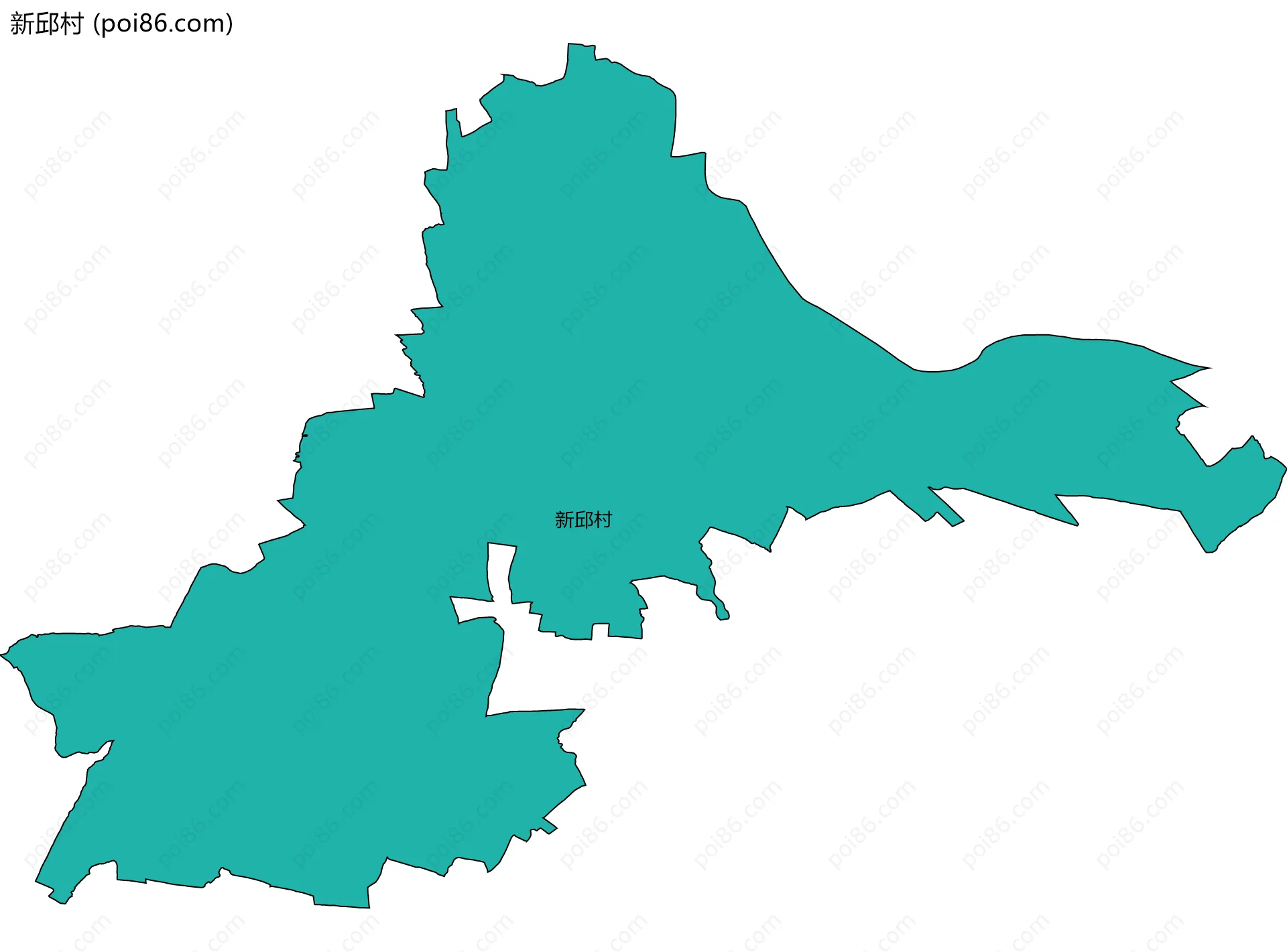 新邱村边界地图