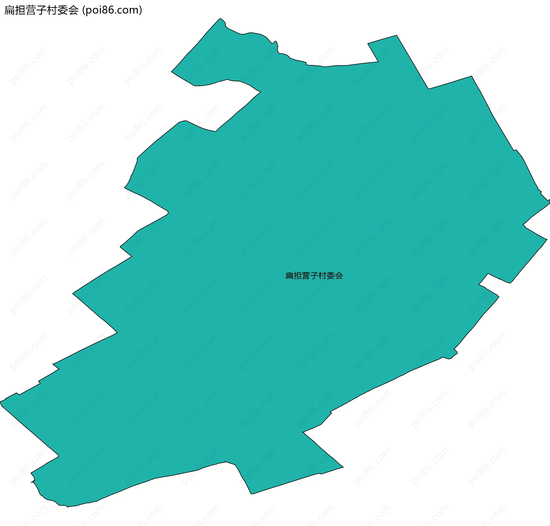 扁担营子村委会边界地图