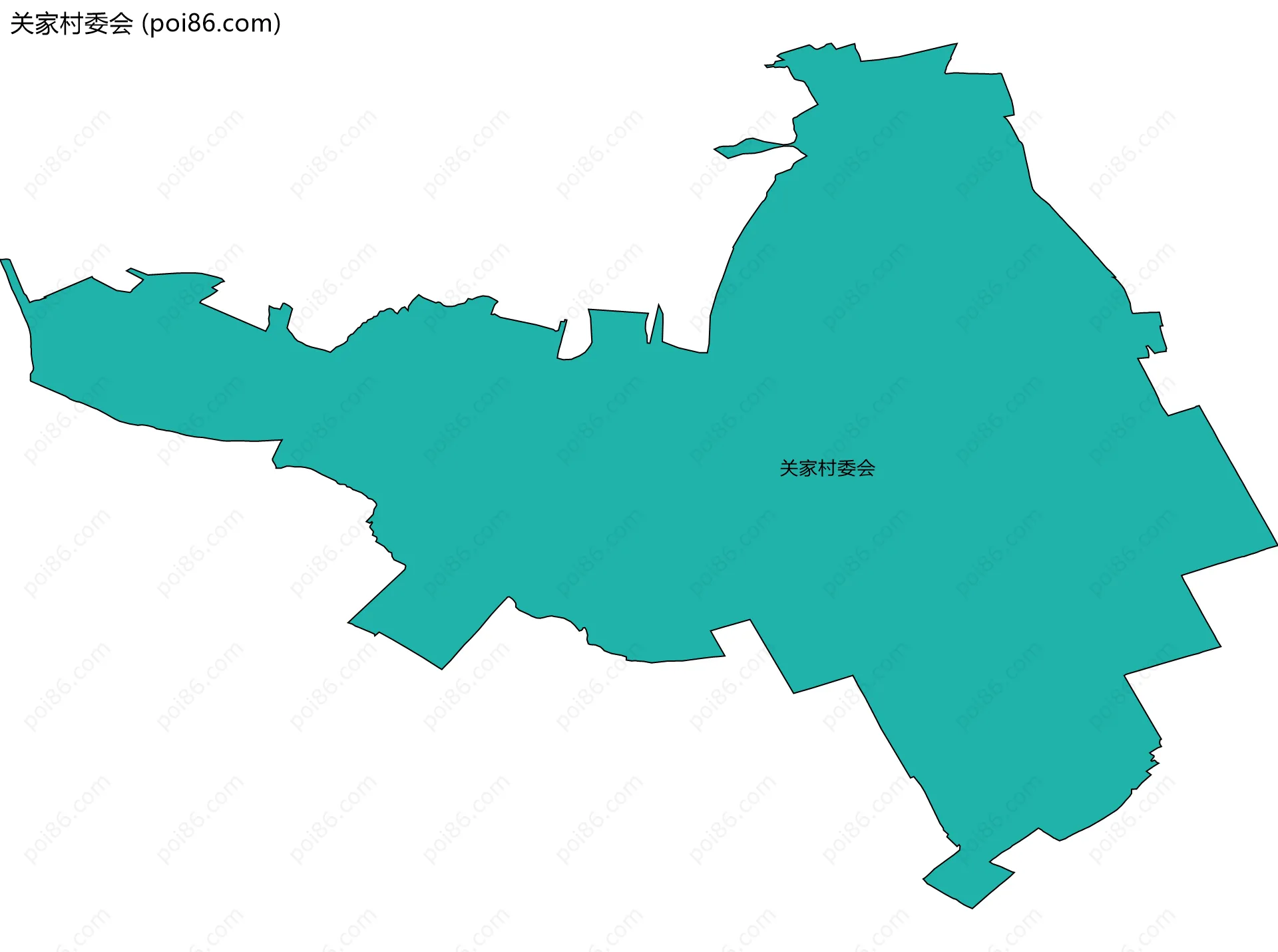 关家村委会边界地图
