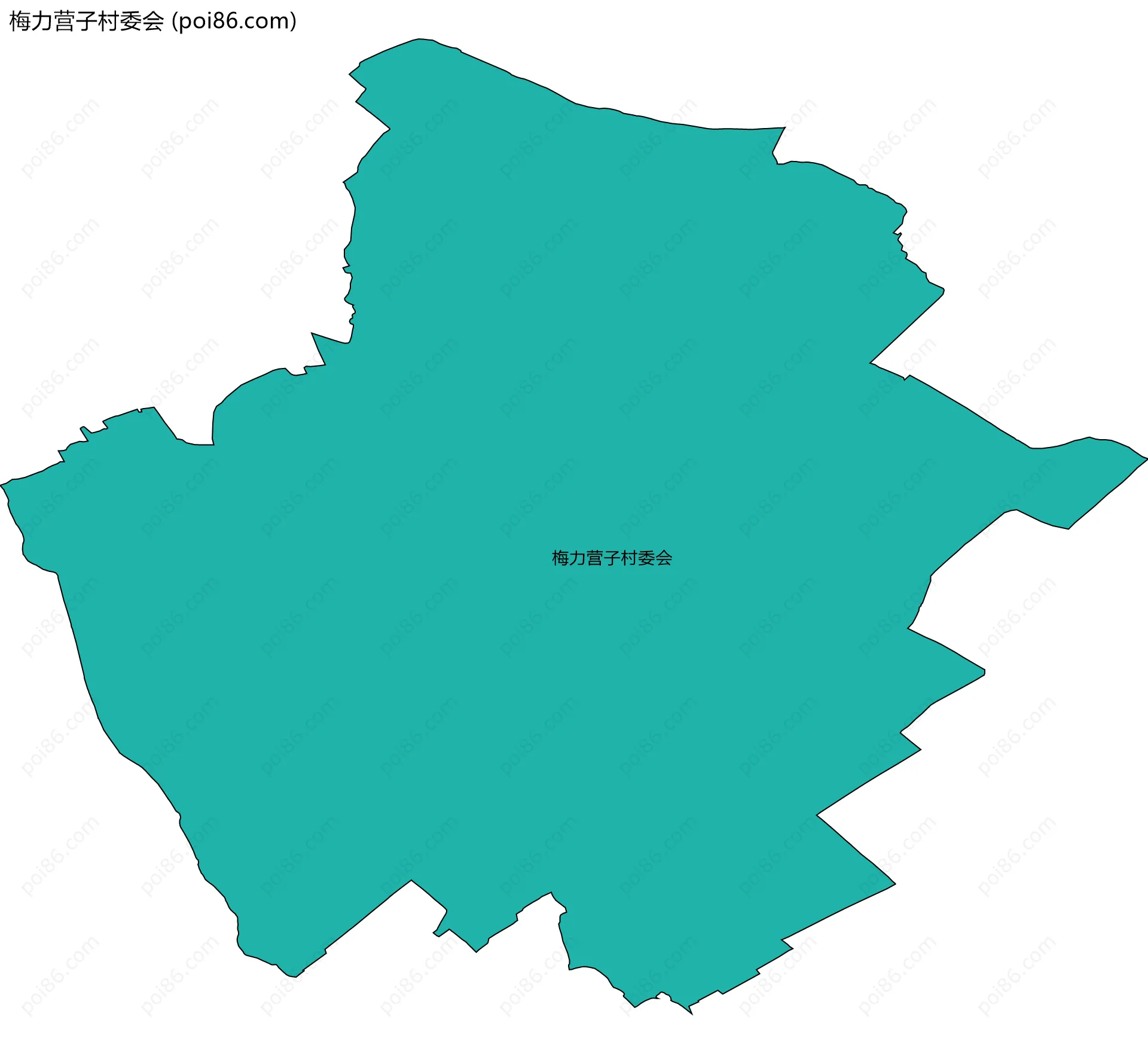 梅力营子村委会边界地图