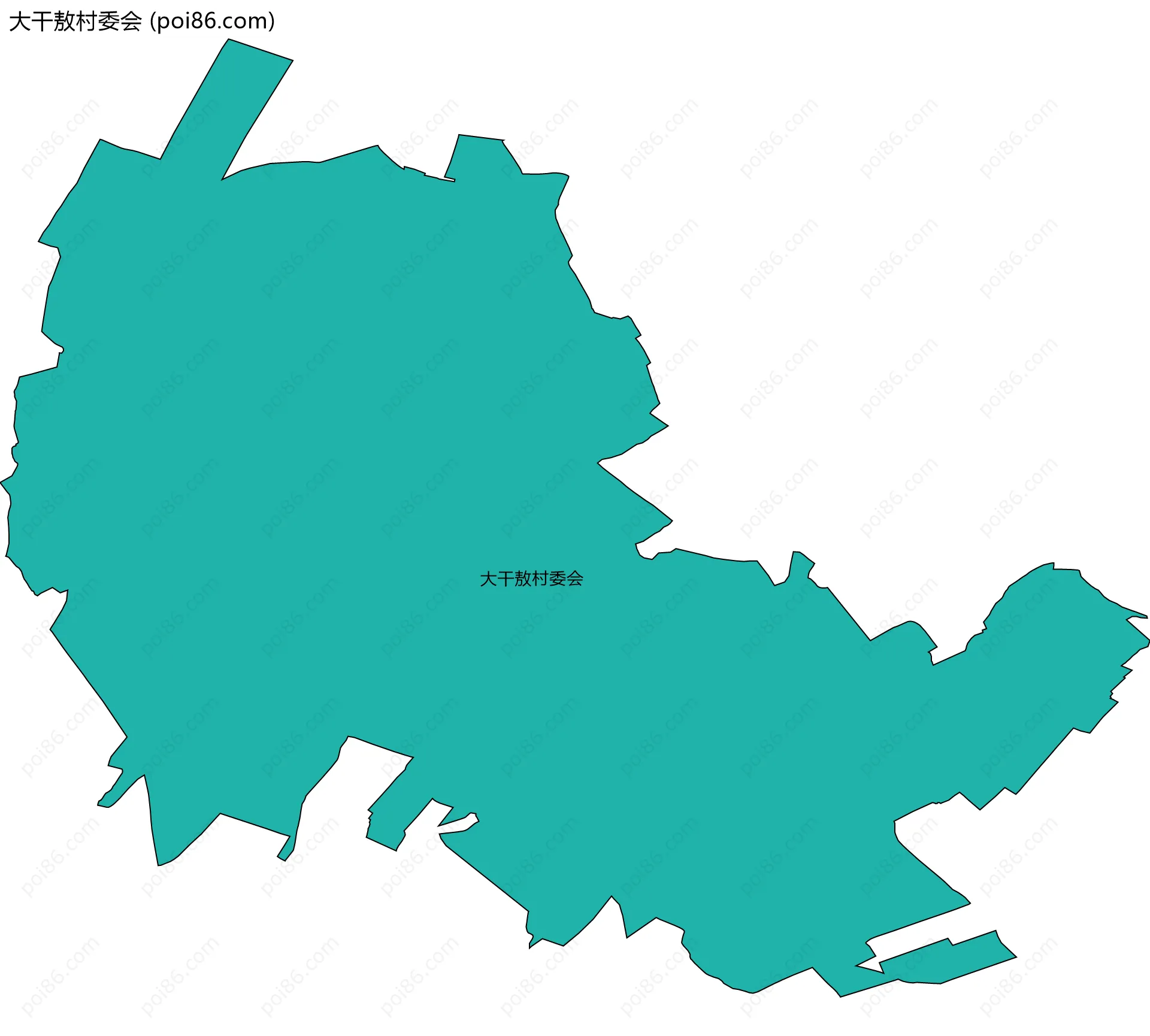 大干敖村委会边界地图