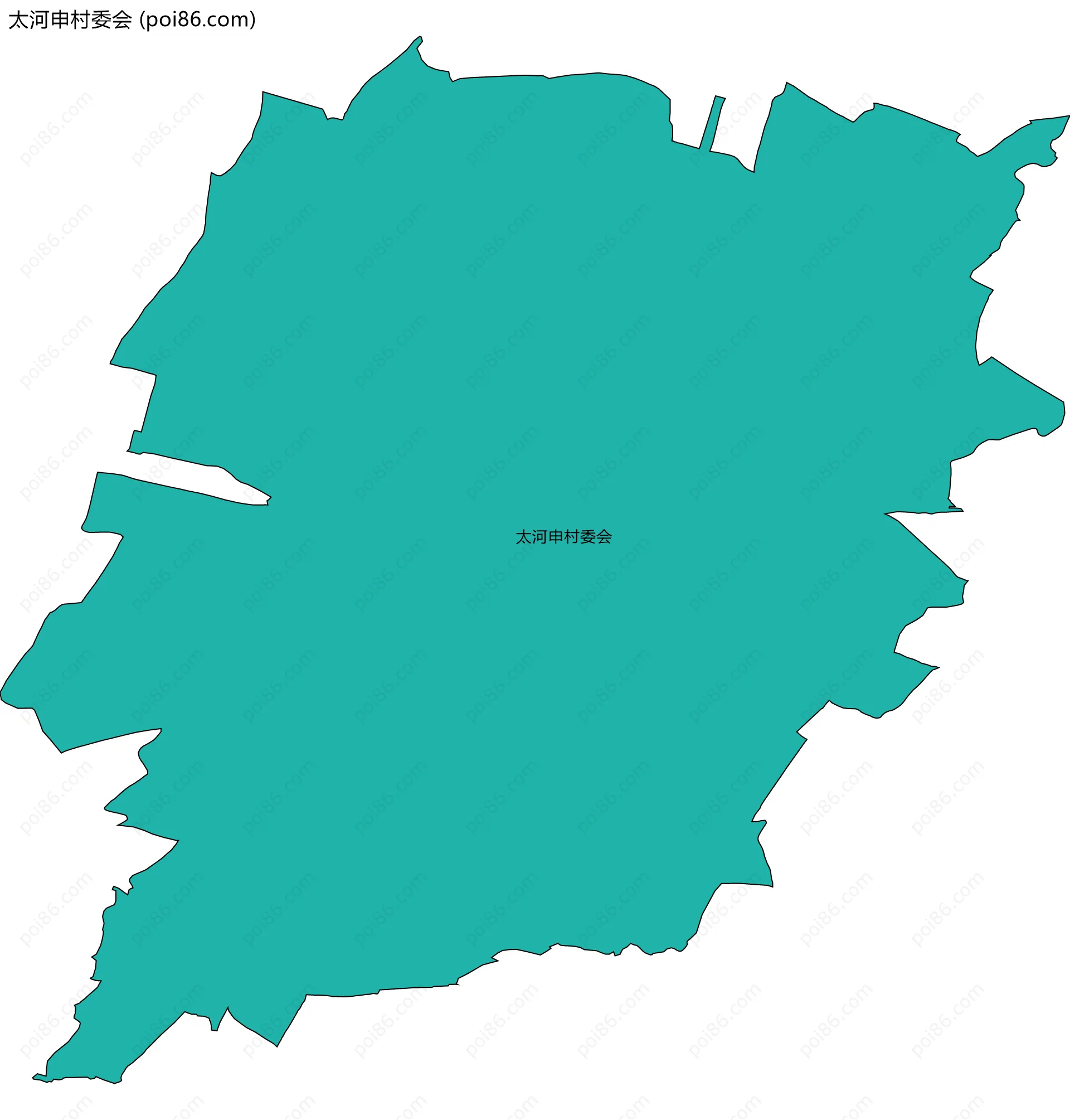 太河申村委会边界地图