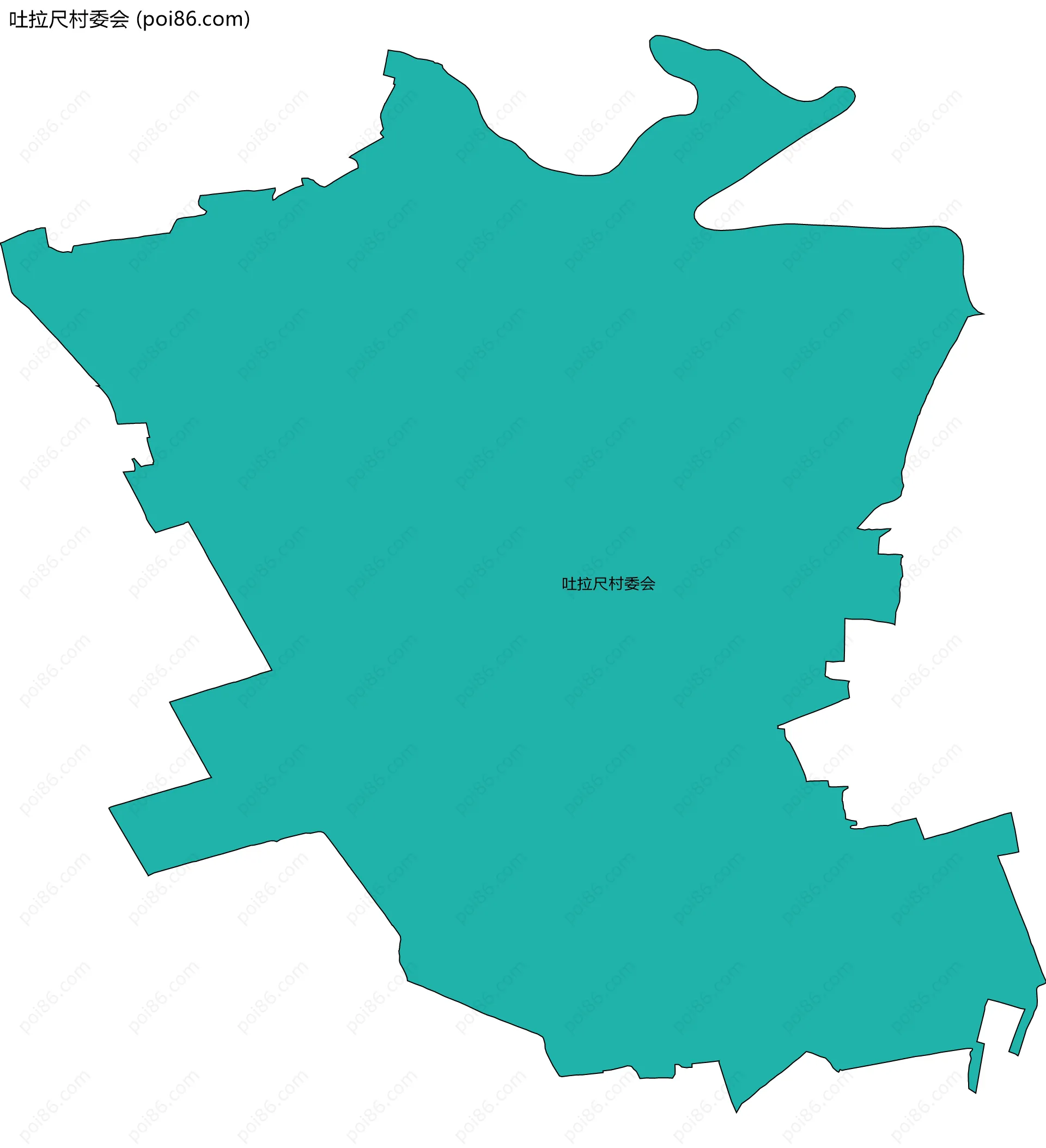 吐拉尺村委会边界地图