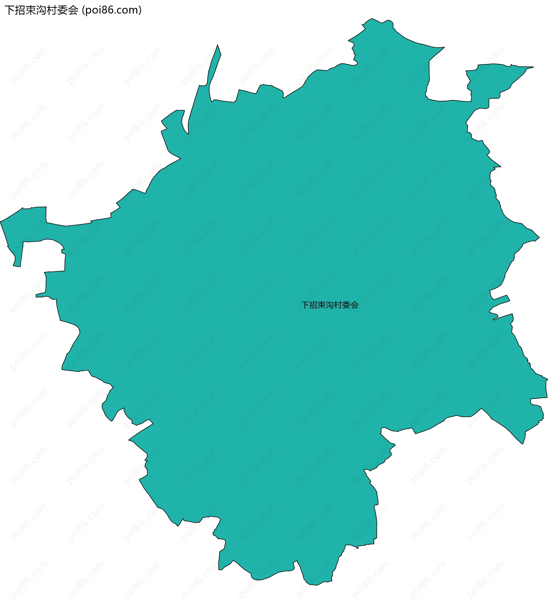 下招束沟村委会边界地图