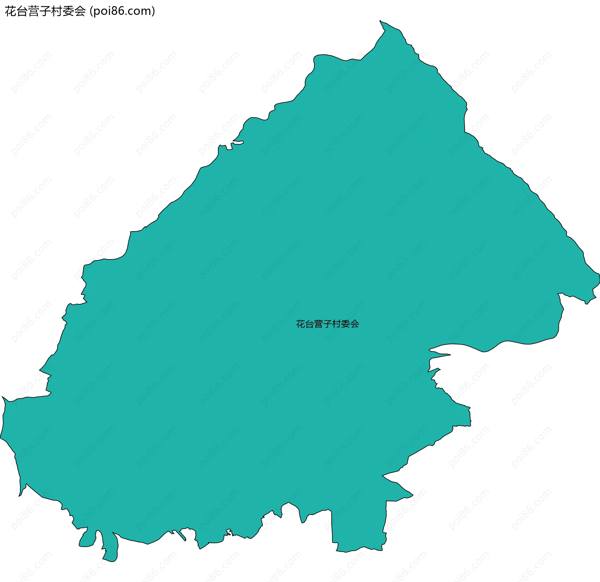 花台营子村委会边界地图