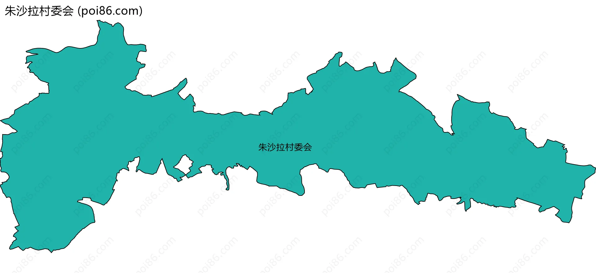 朱沙拉村委会边界地图