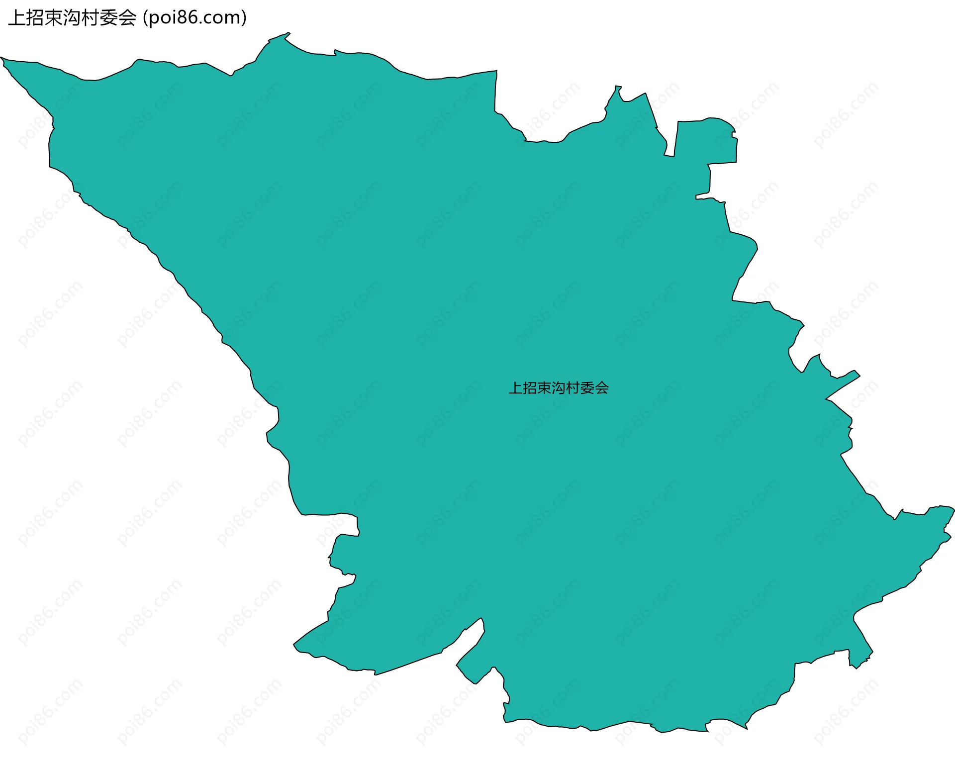 上招束沟村委会边界地图