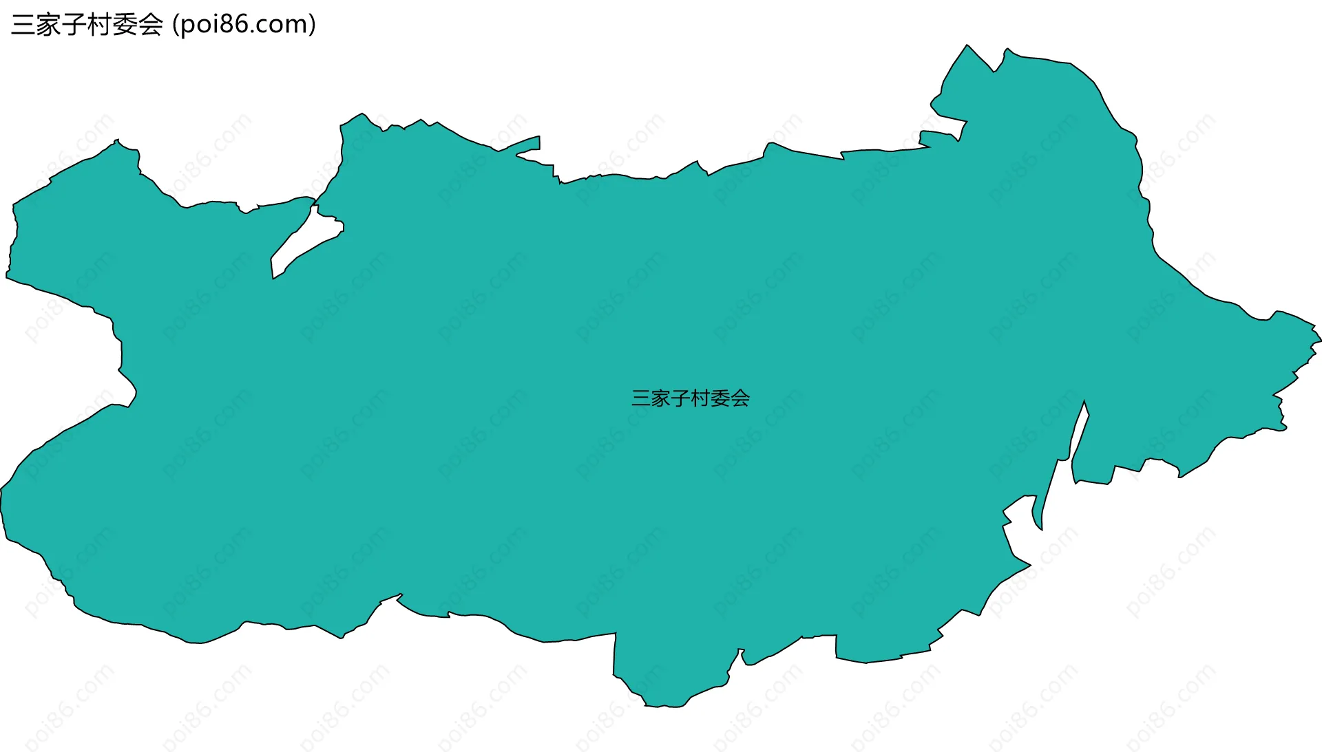 三家子村委会边界地图