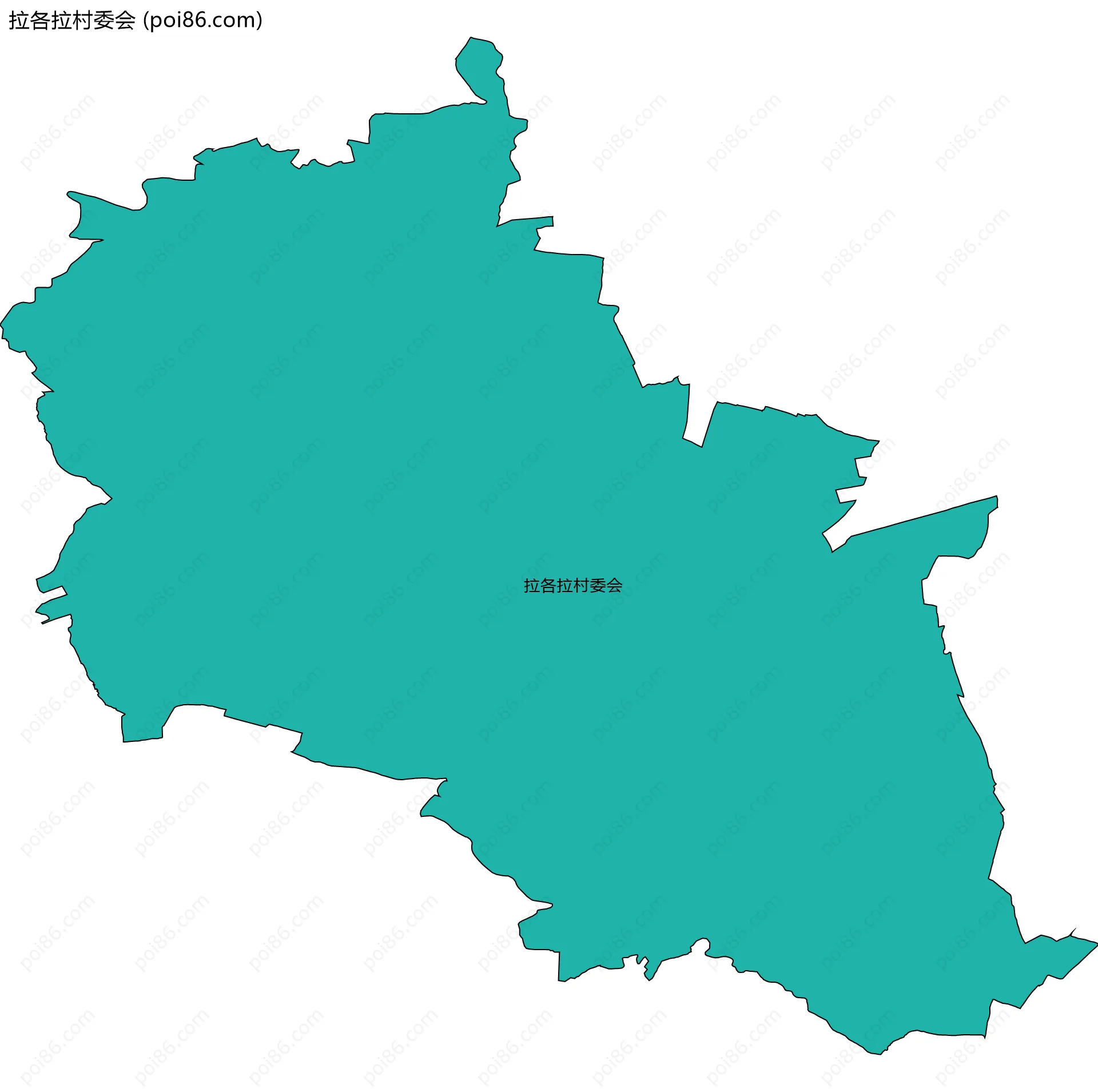 拉各拉村委会边界地图