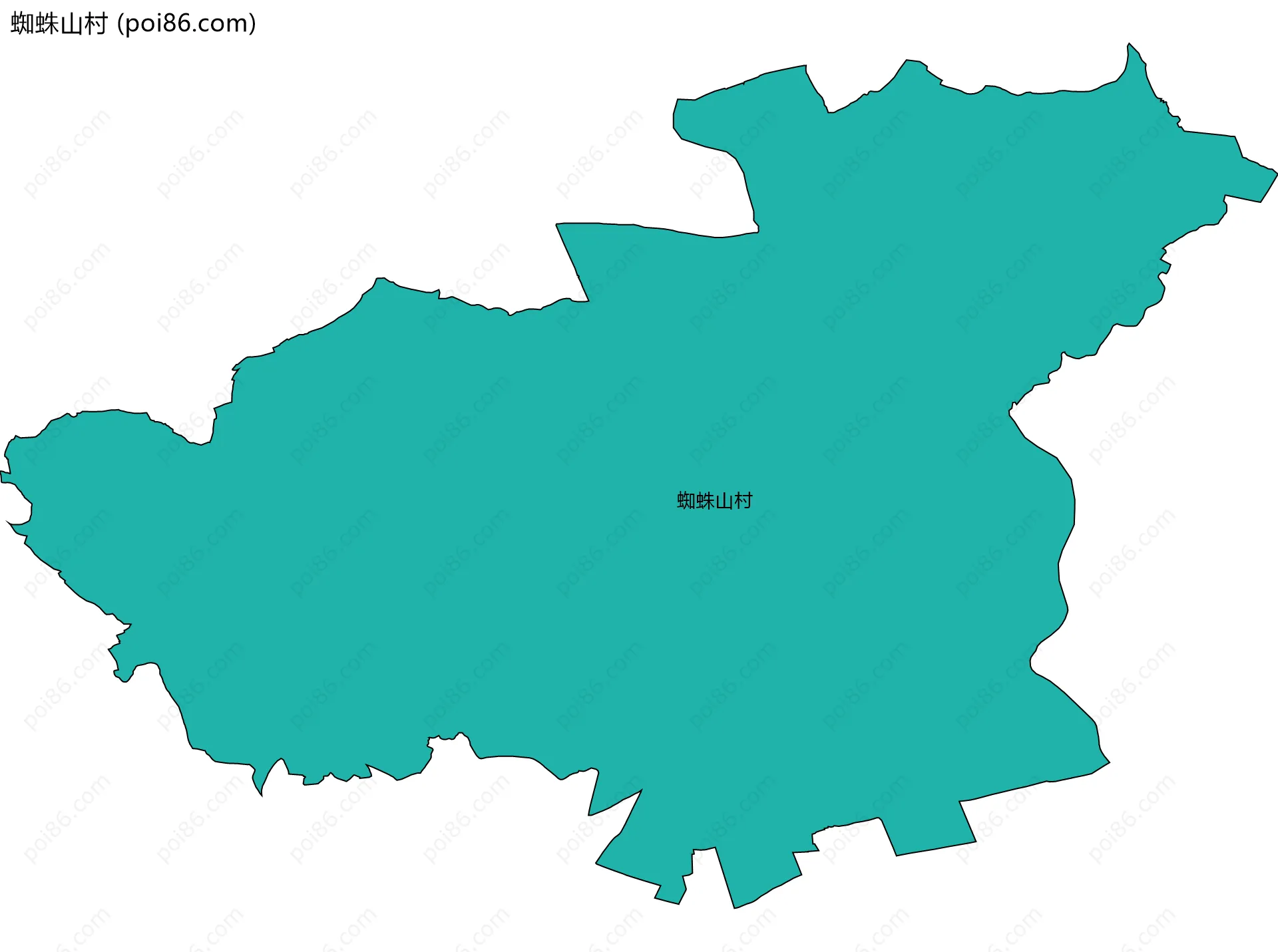 蜘蛛山村边界地图