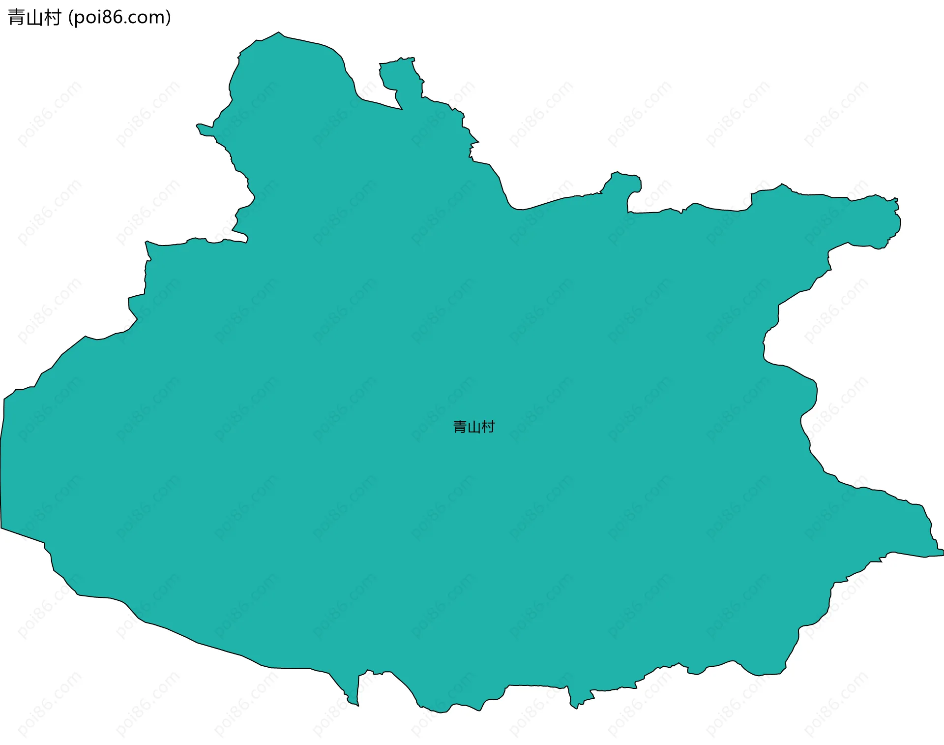 青山村边界地图