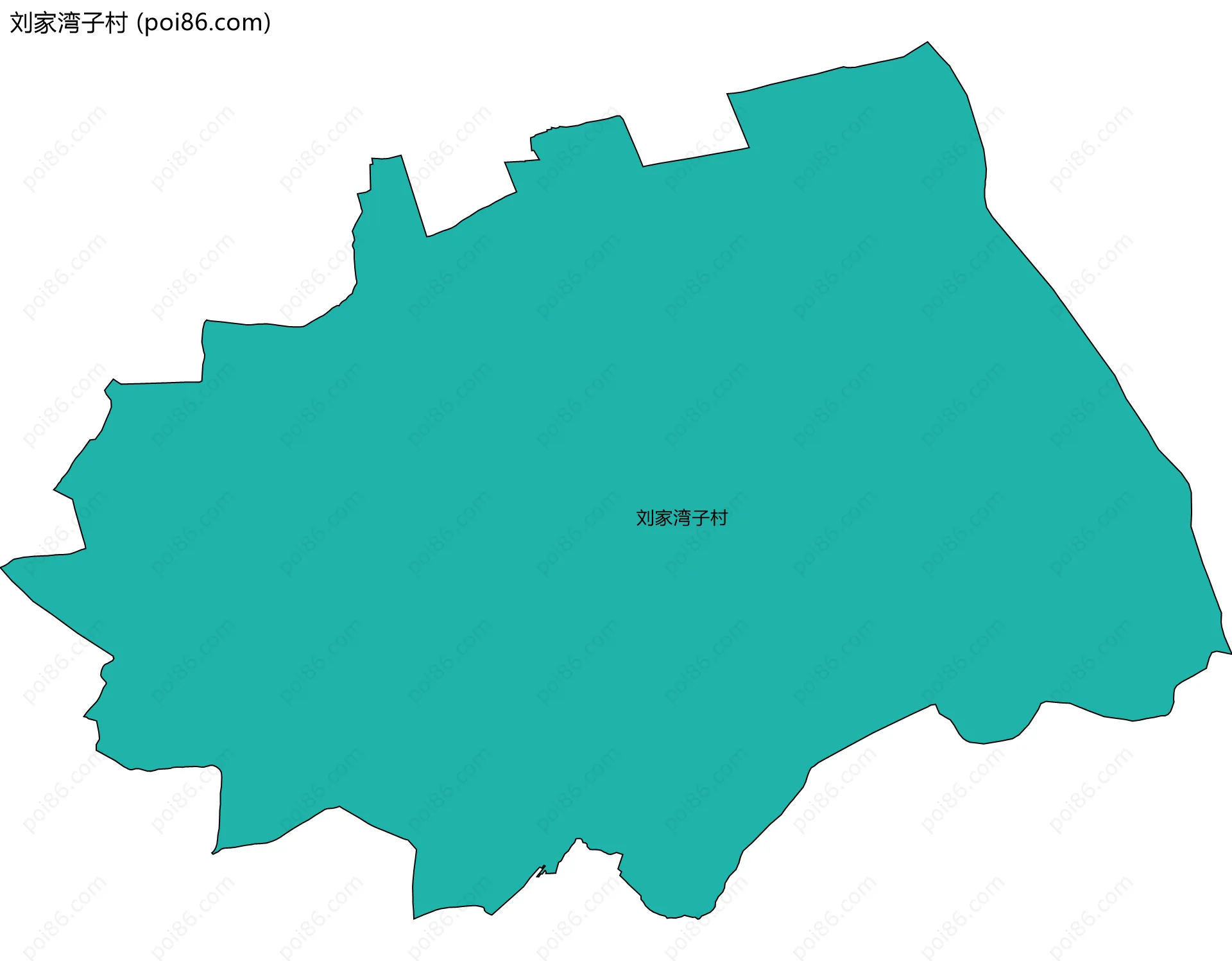 刘家湾子村边界地图
