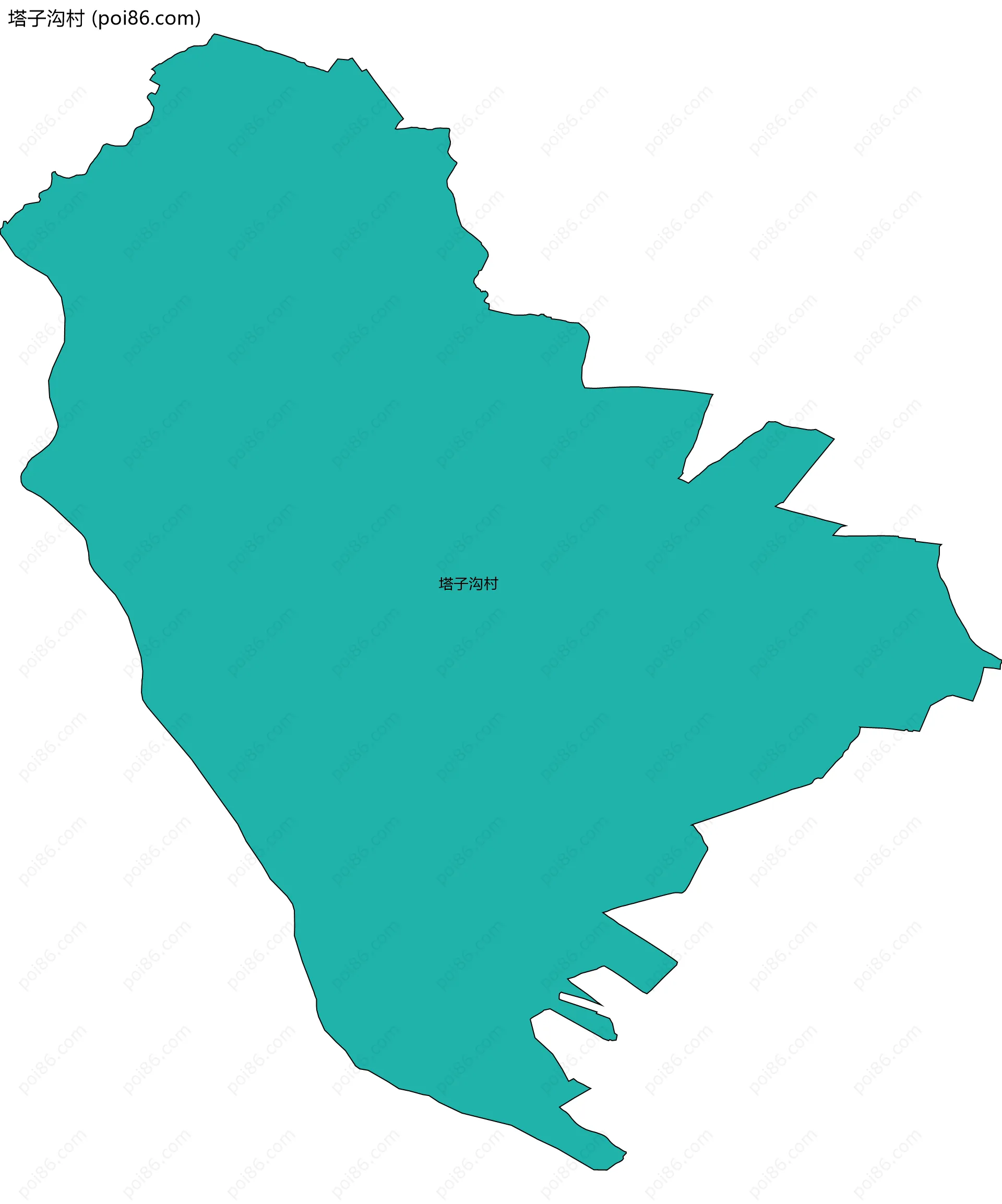 塔子沟村边界地图