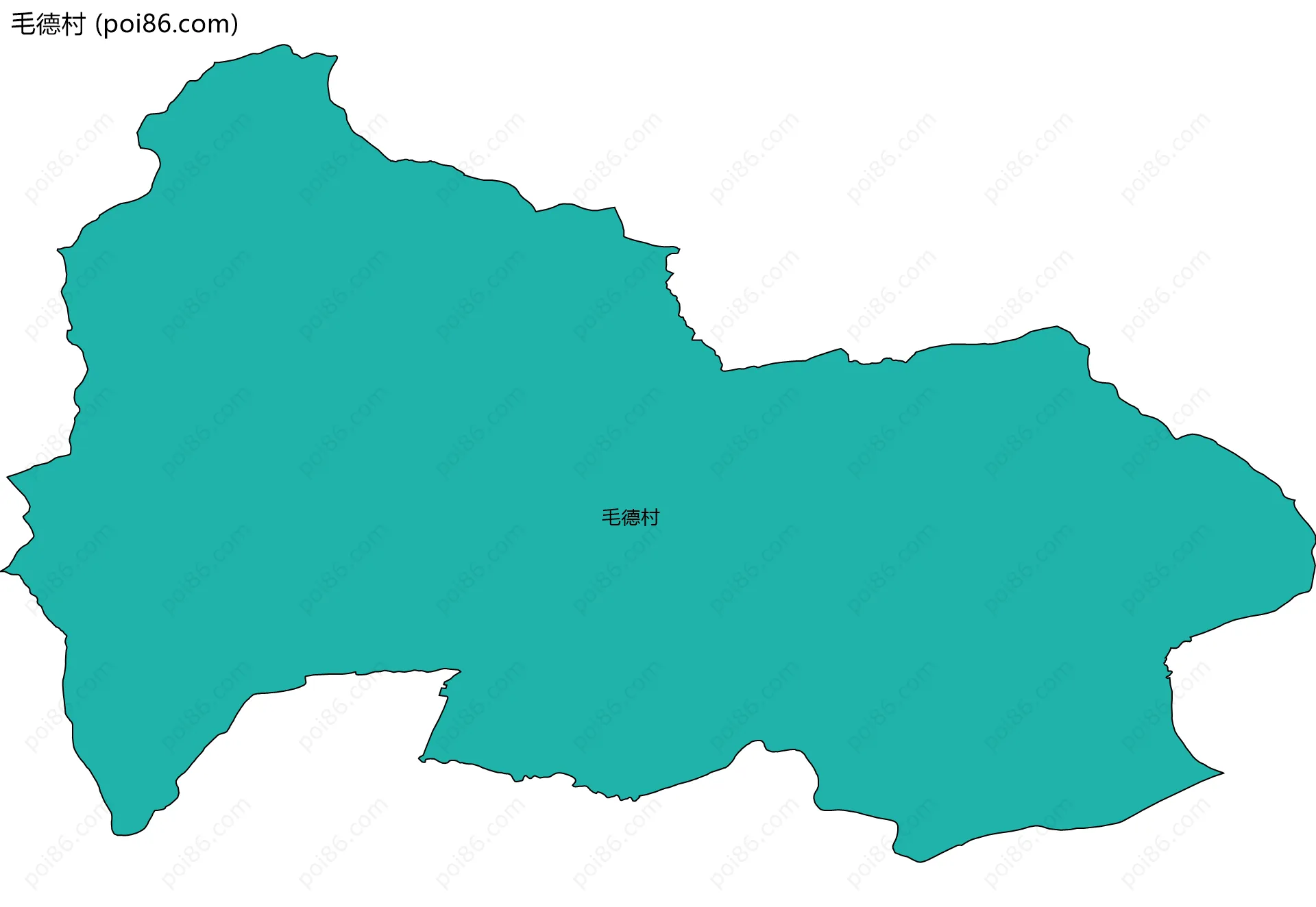 毛德村边界地图