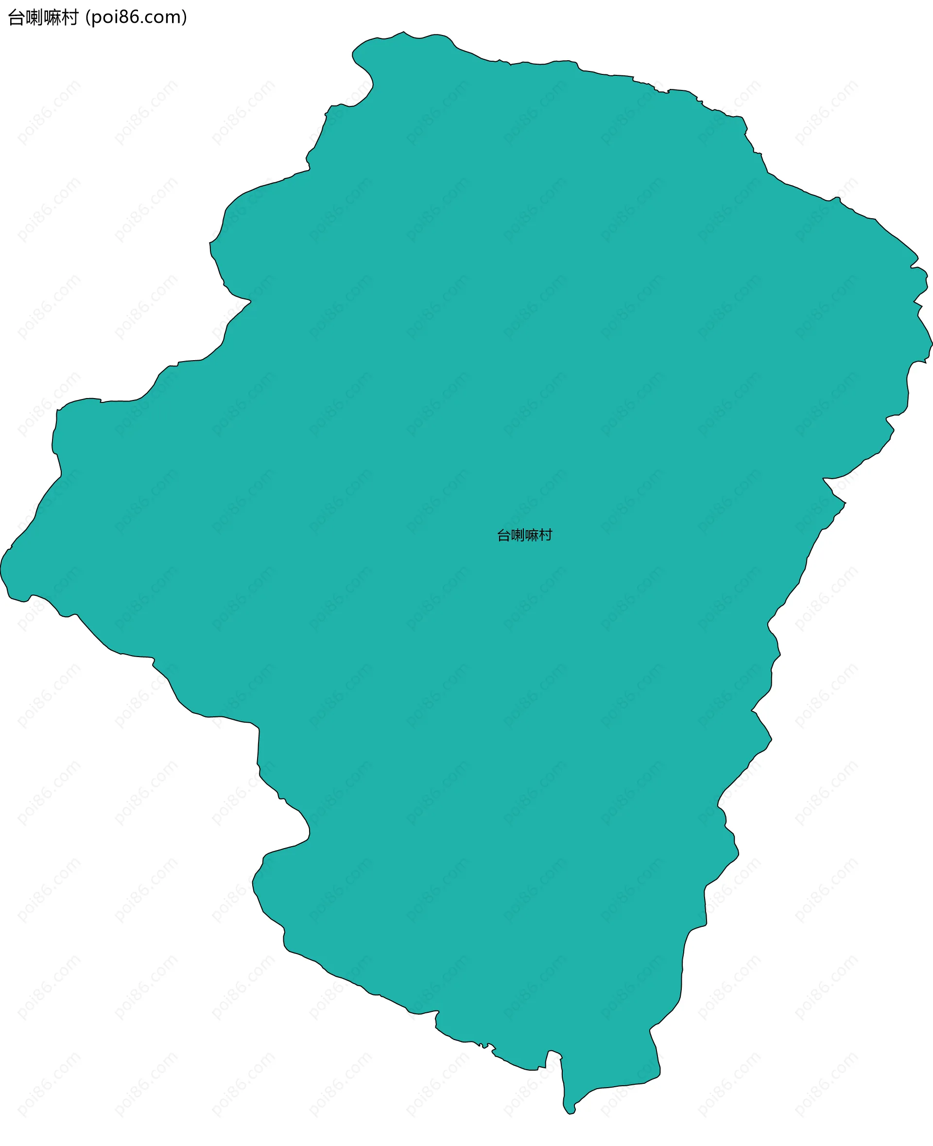 台喇嘛村边界地图