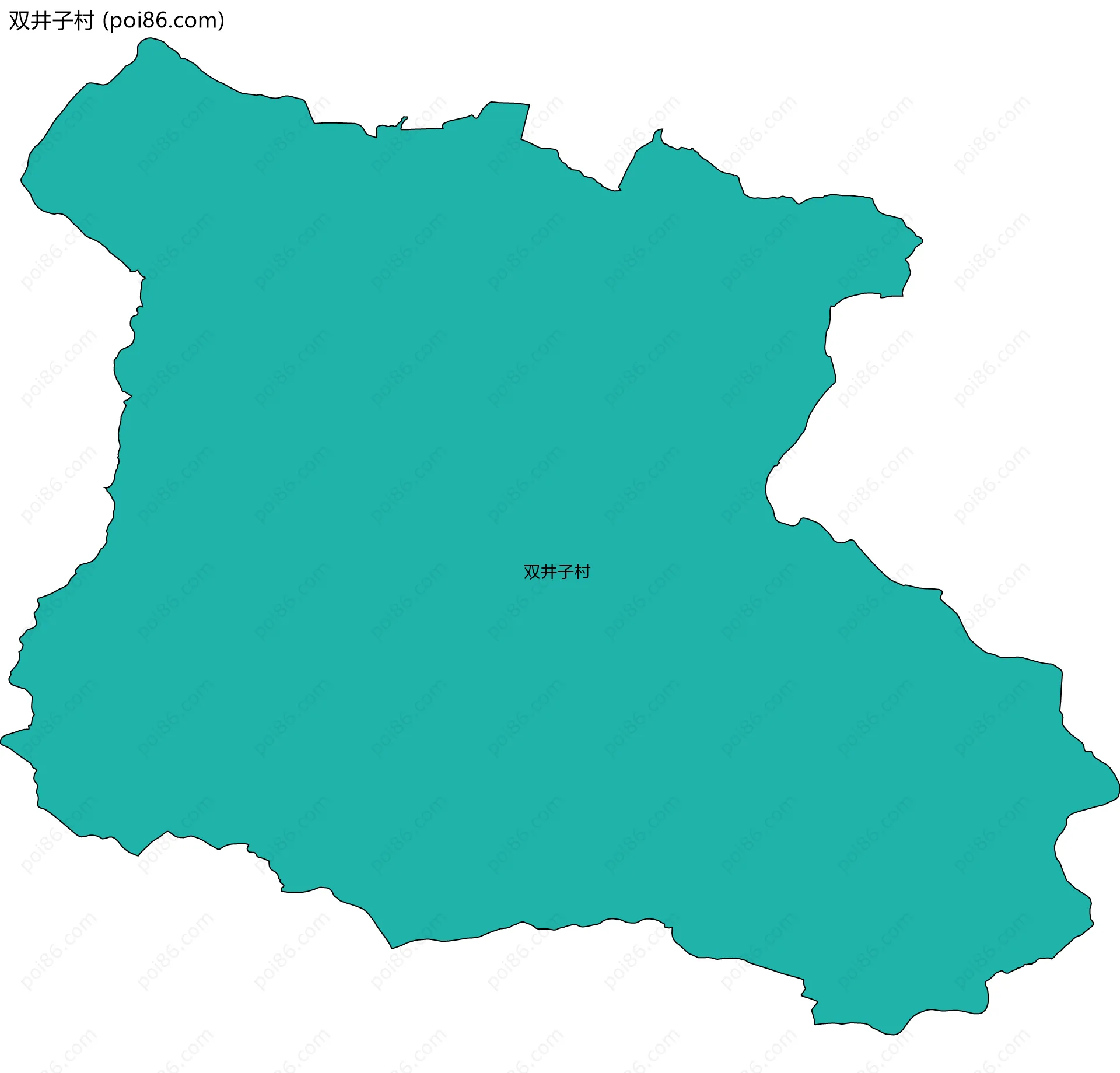 双井子村边界地图
