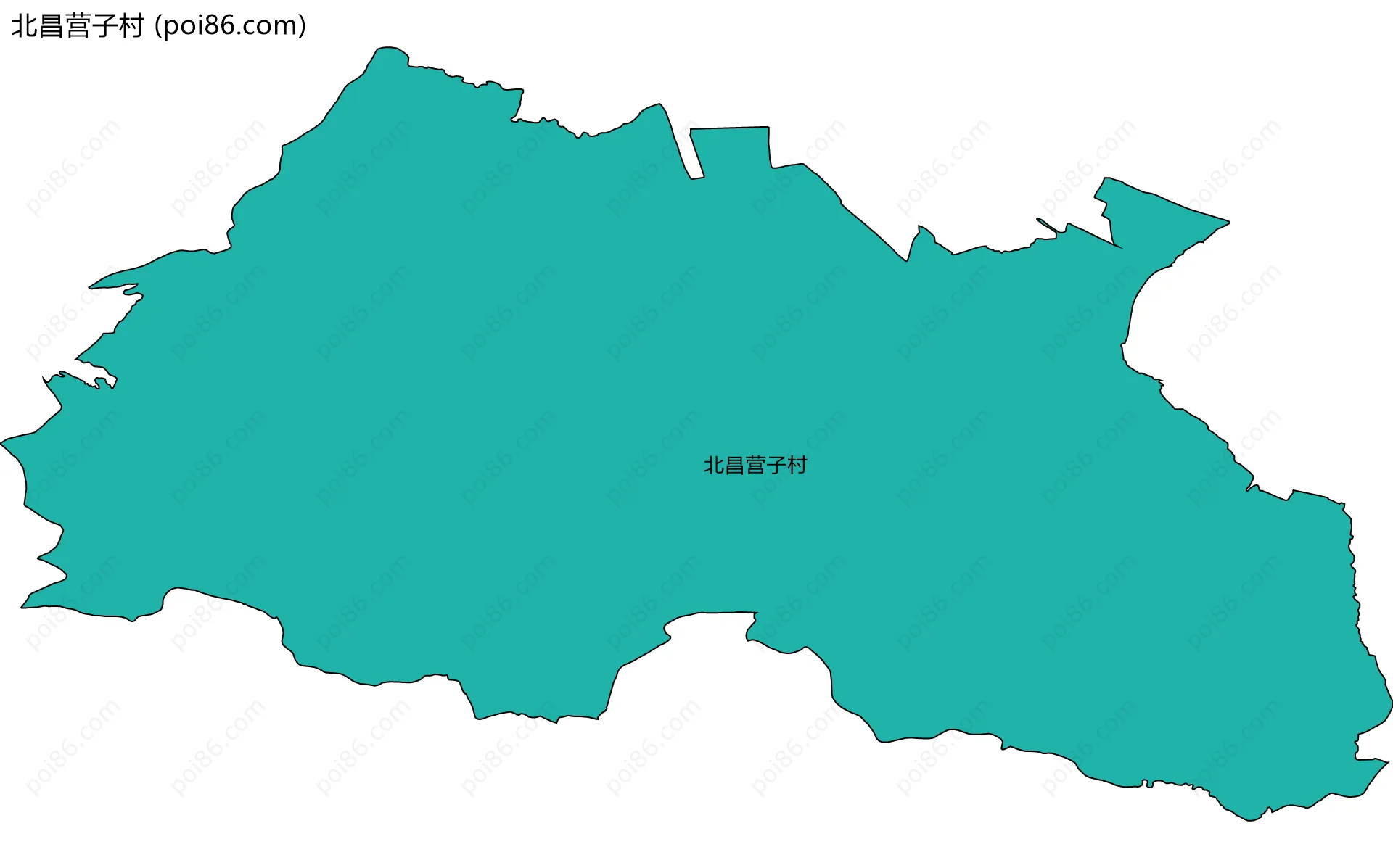 北昌营子村边界地图