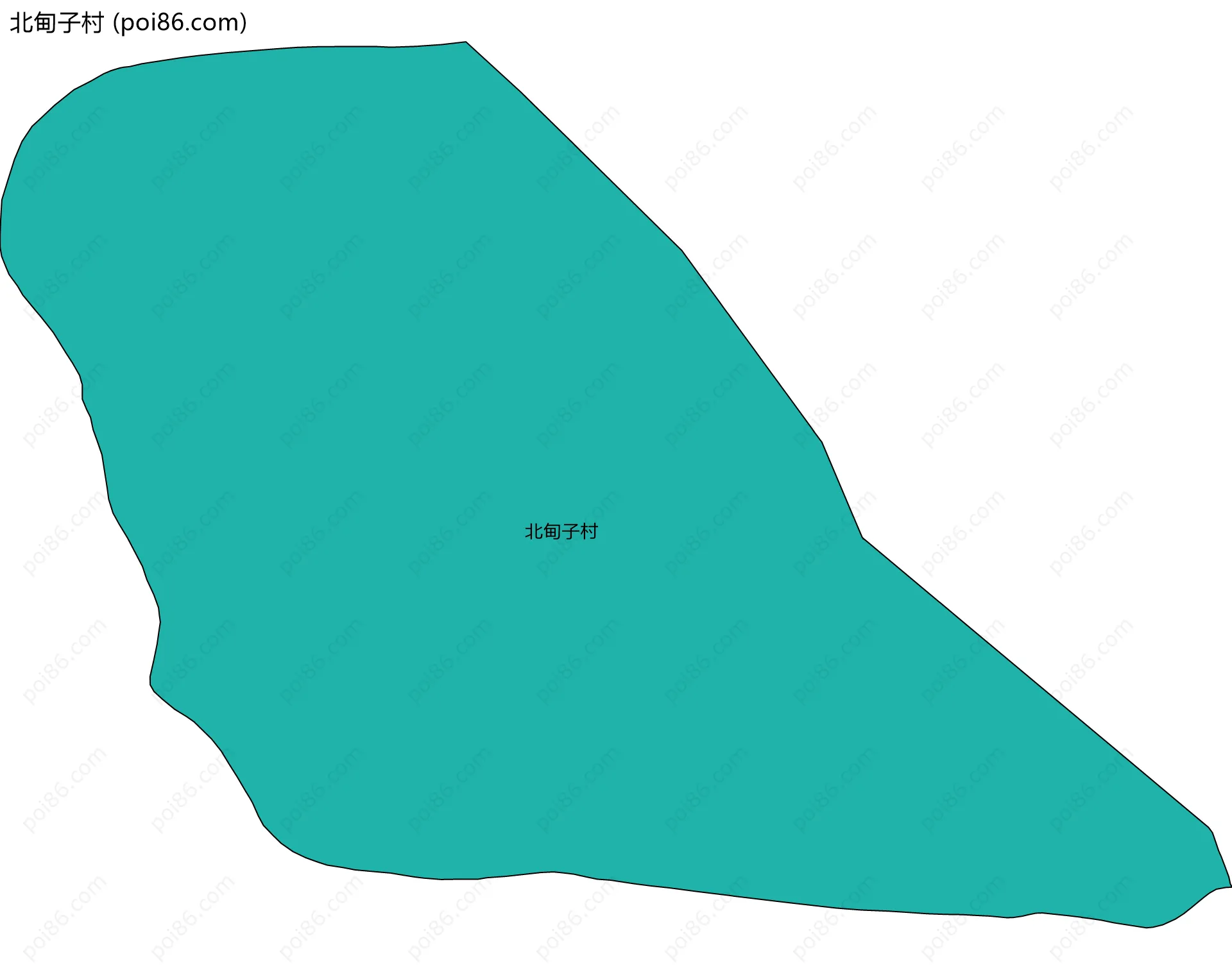 北甸子村边界地图