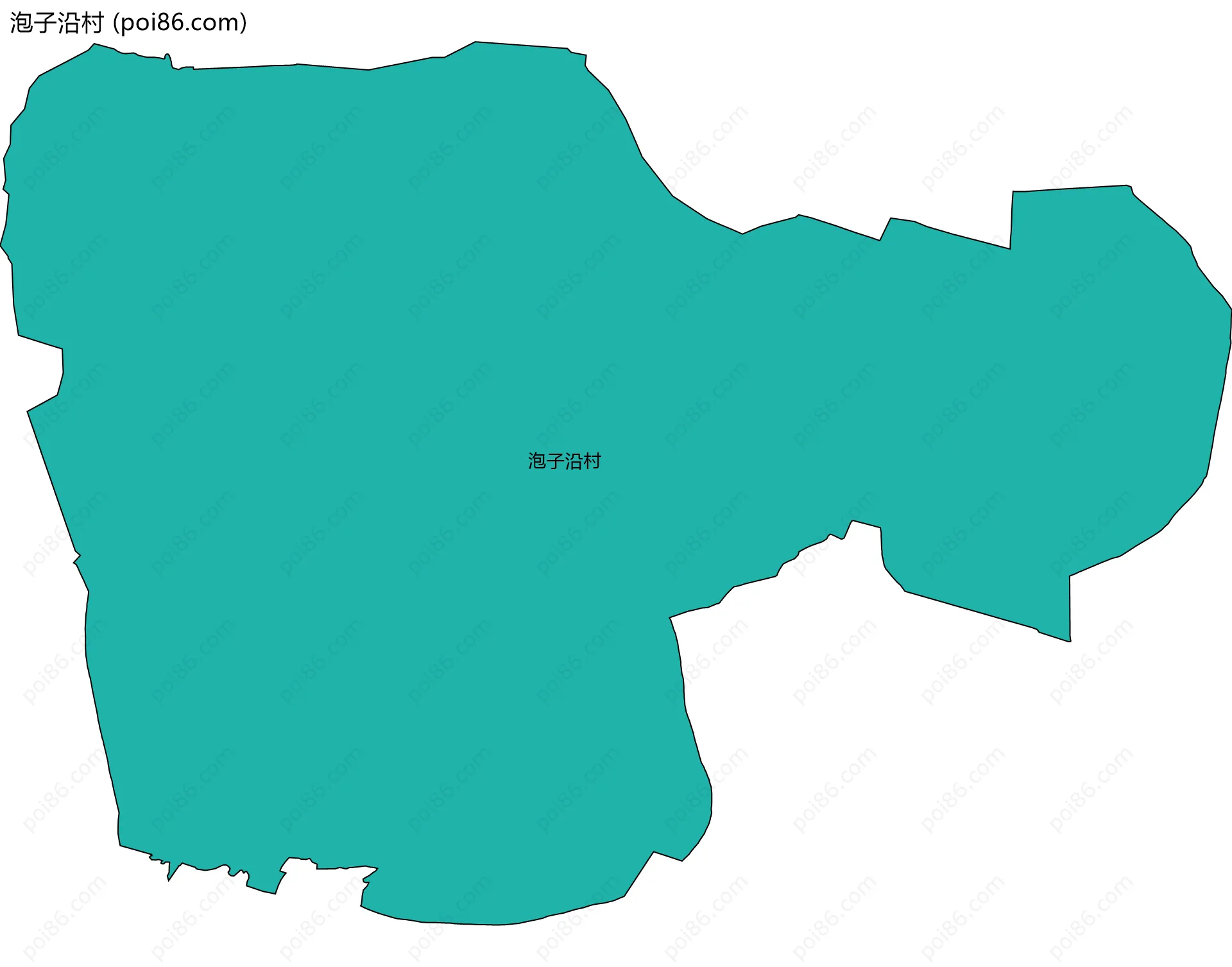 泡子沿村边界地图
