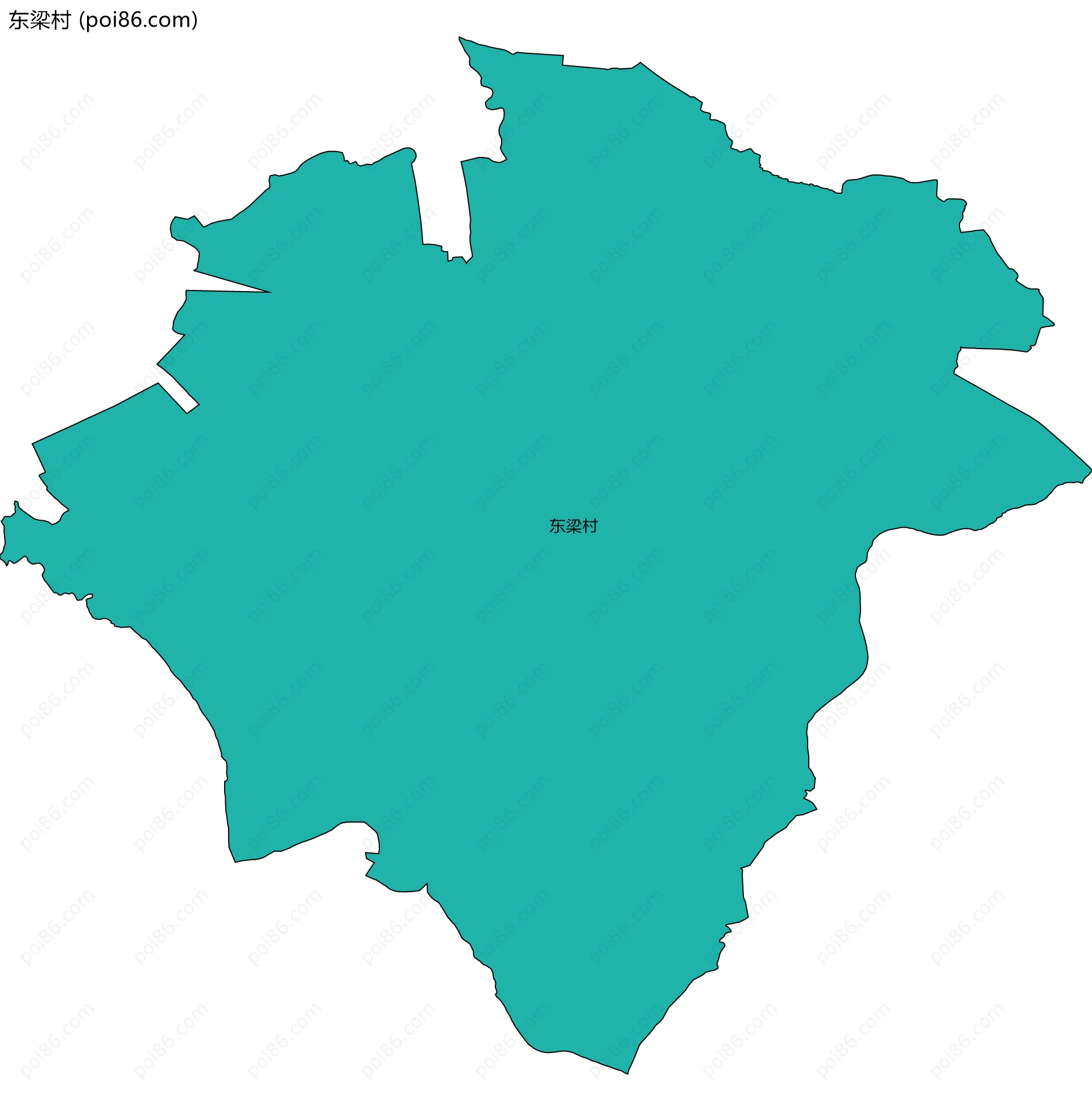 东梁村边界地图