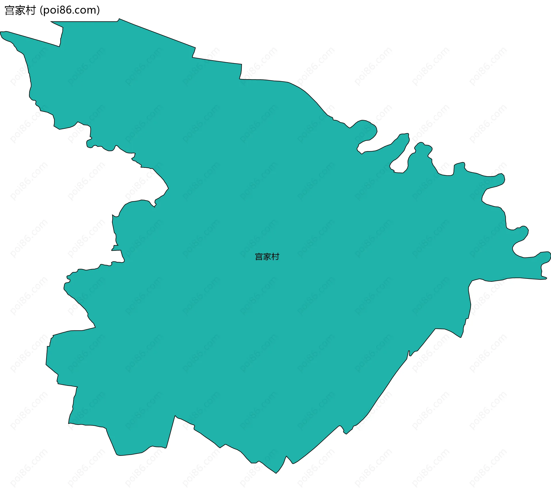 宫家村边界地图