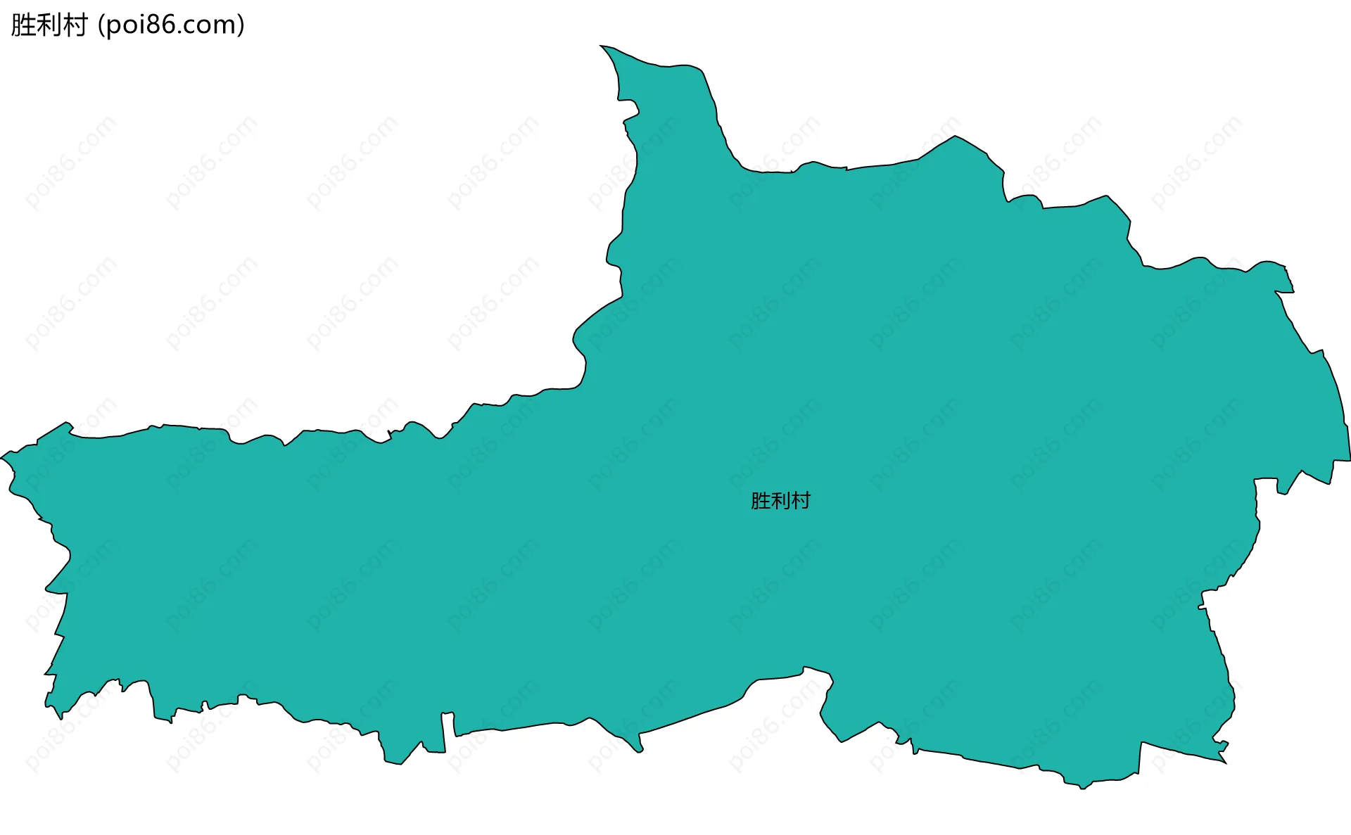 胜利村边界地图