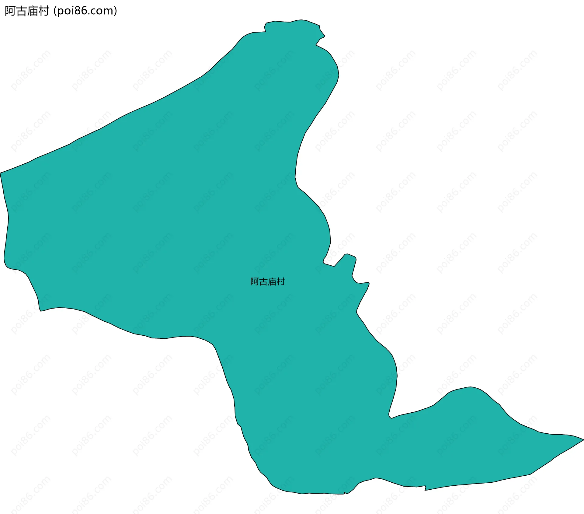 阿古庙村边界地图