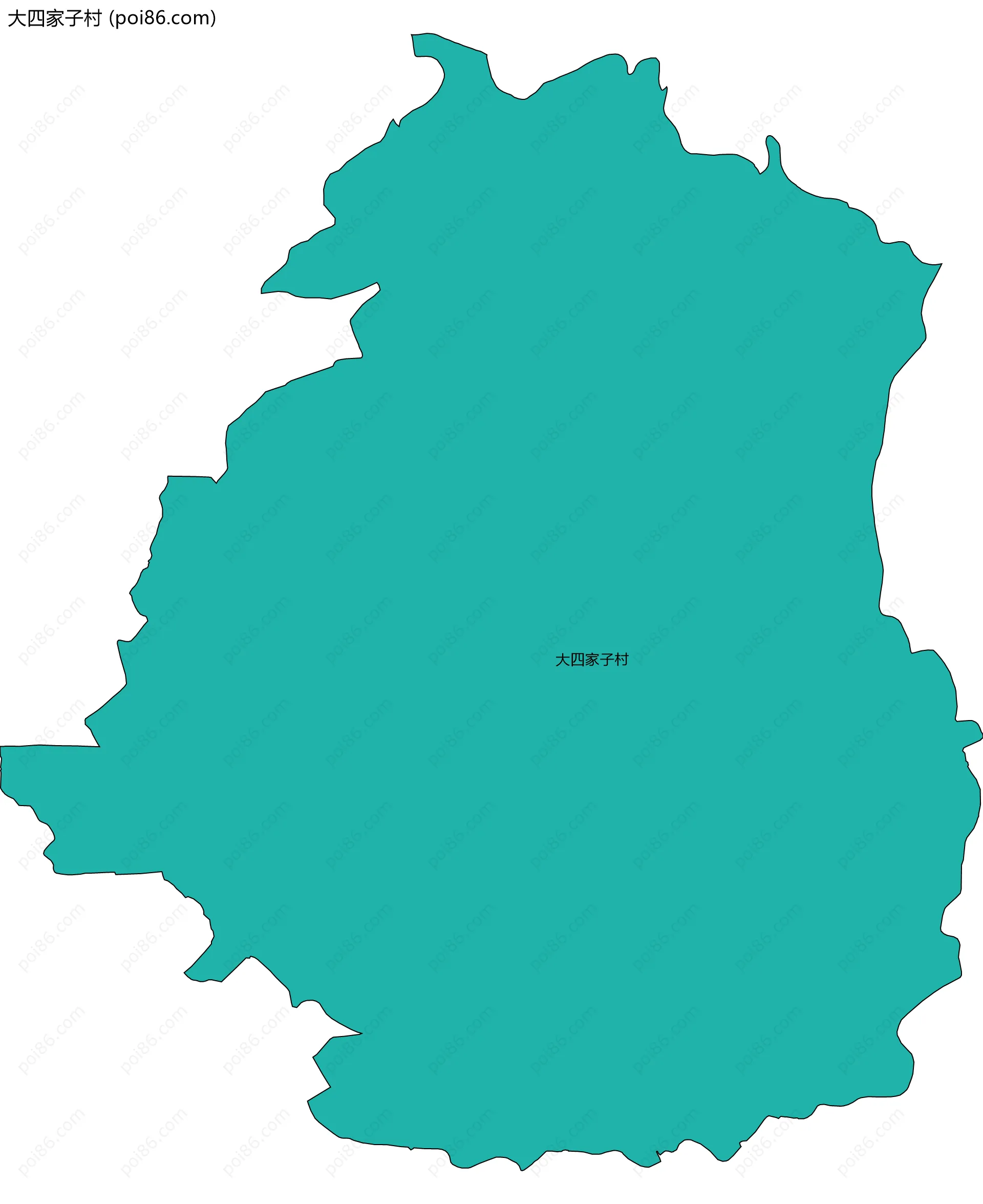 大四家子村边界地图