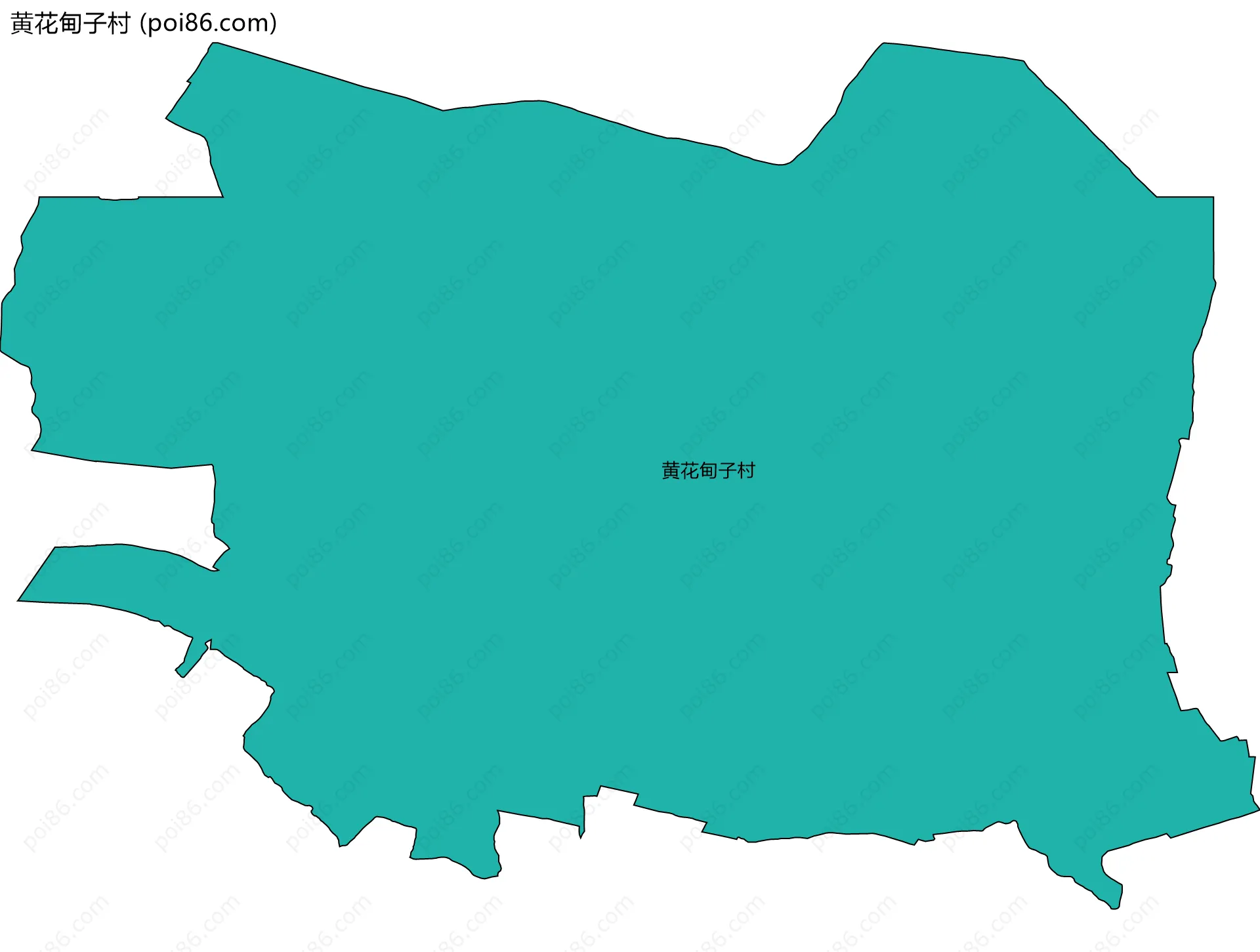 黄花甸子村边界地图