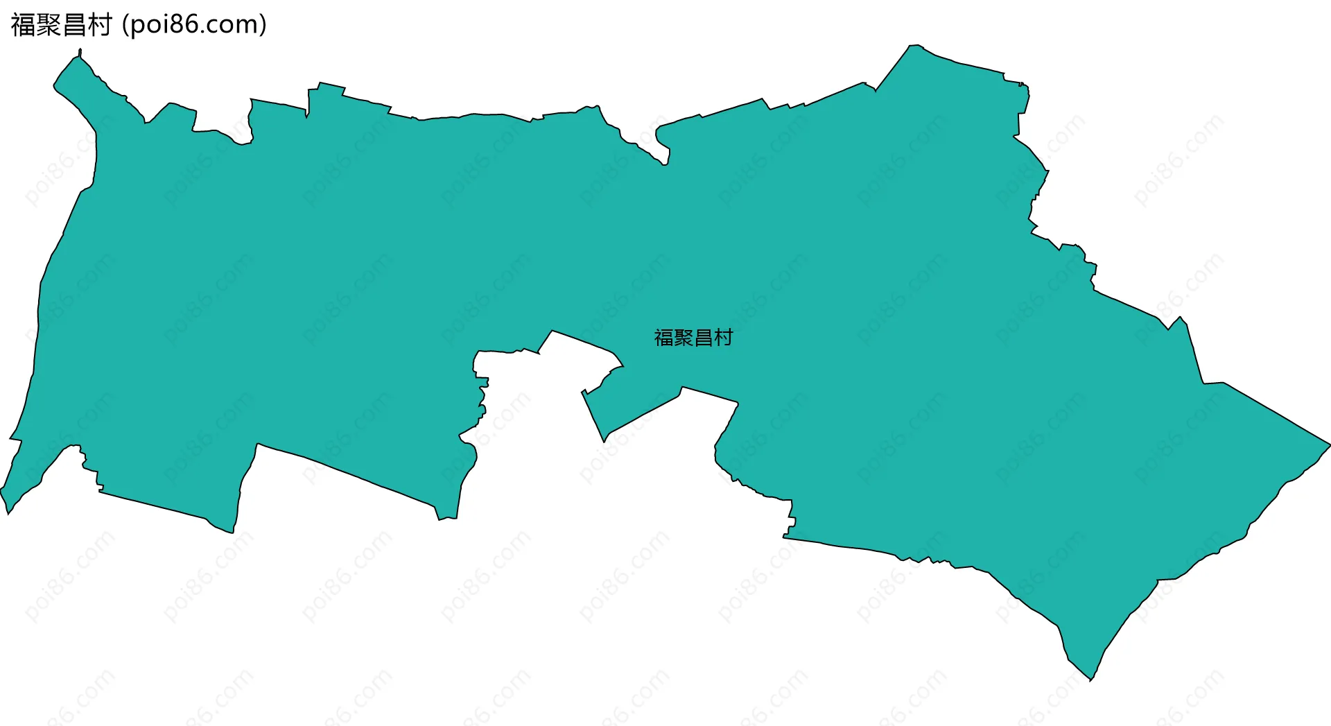 福聚昌村边界地图