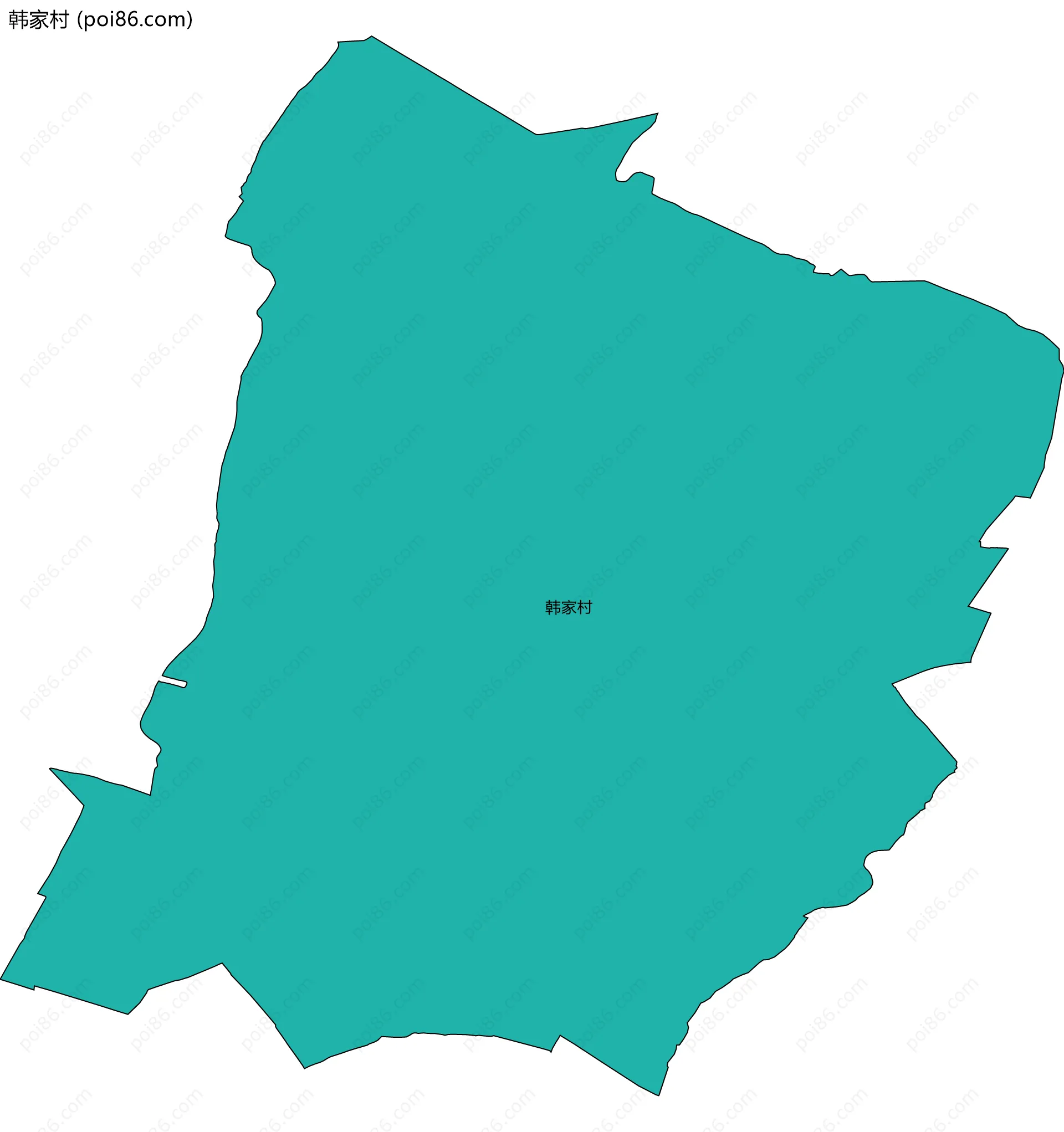 韩家村边界地图