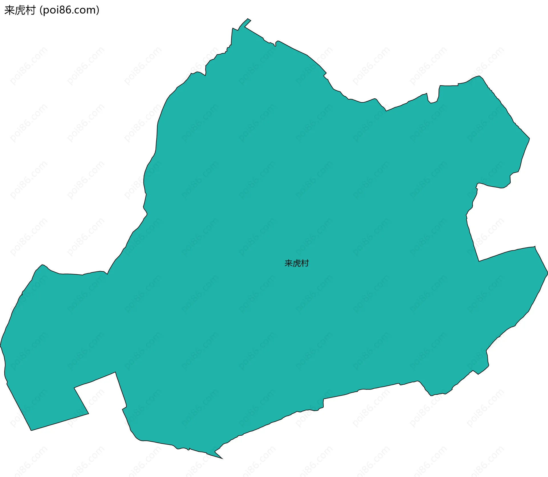 来虎村边界地图