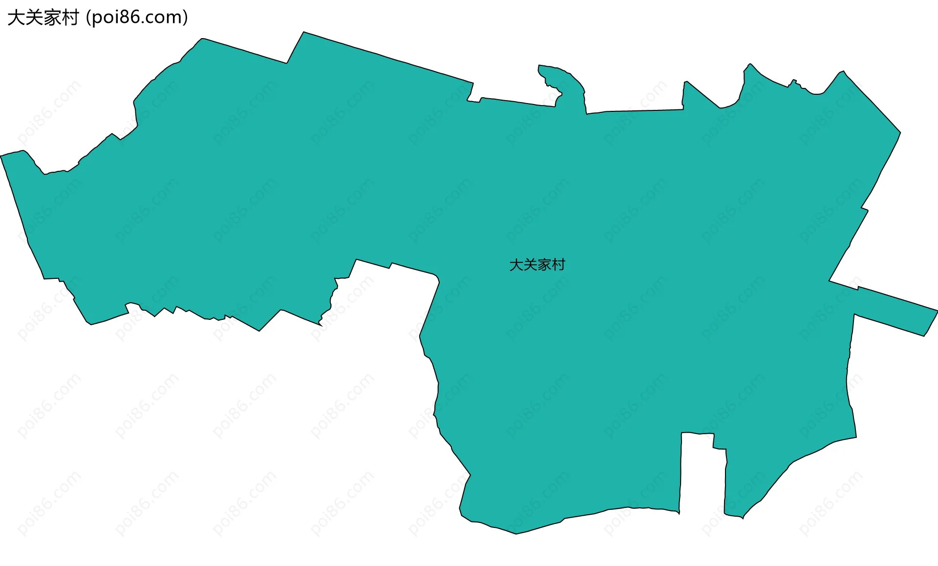 大关家村边界地图