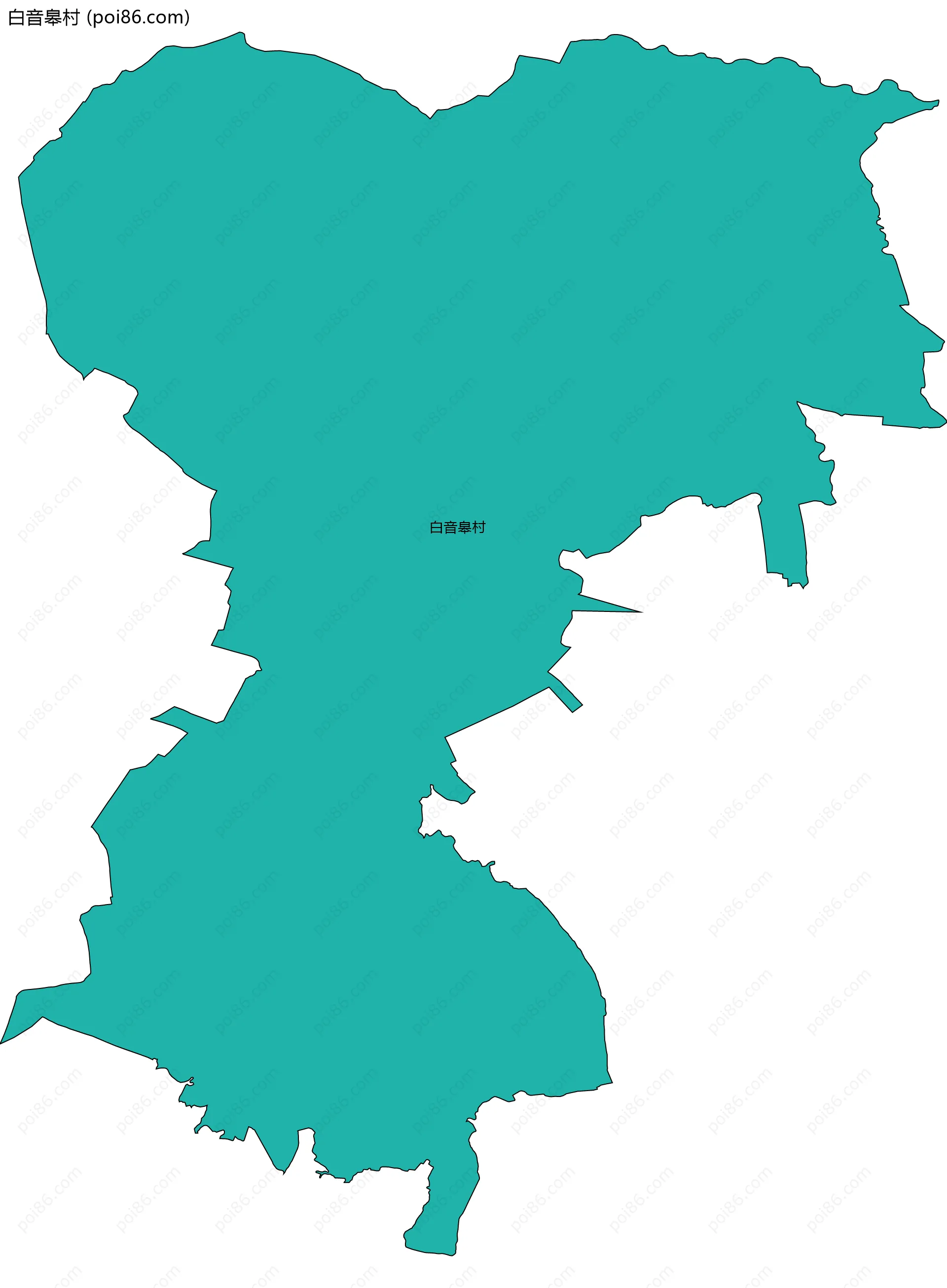 白音皋村边界地图