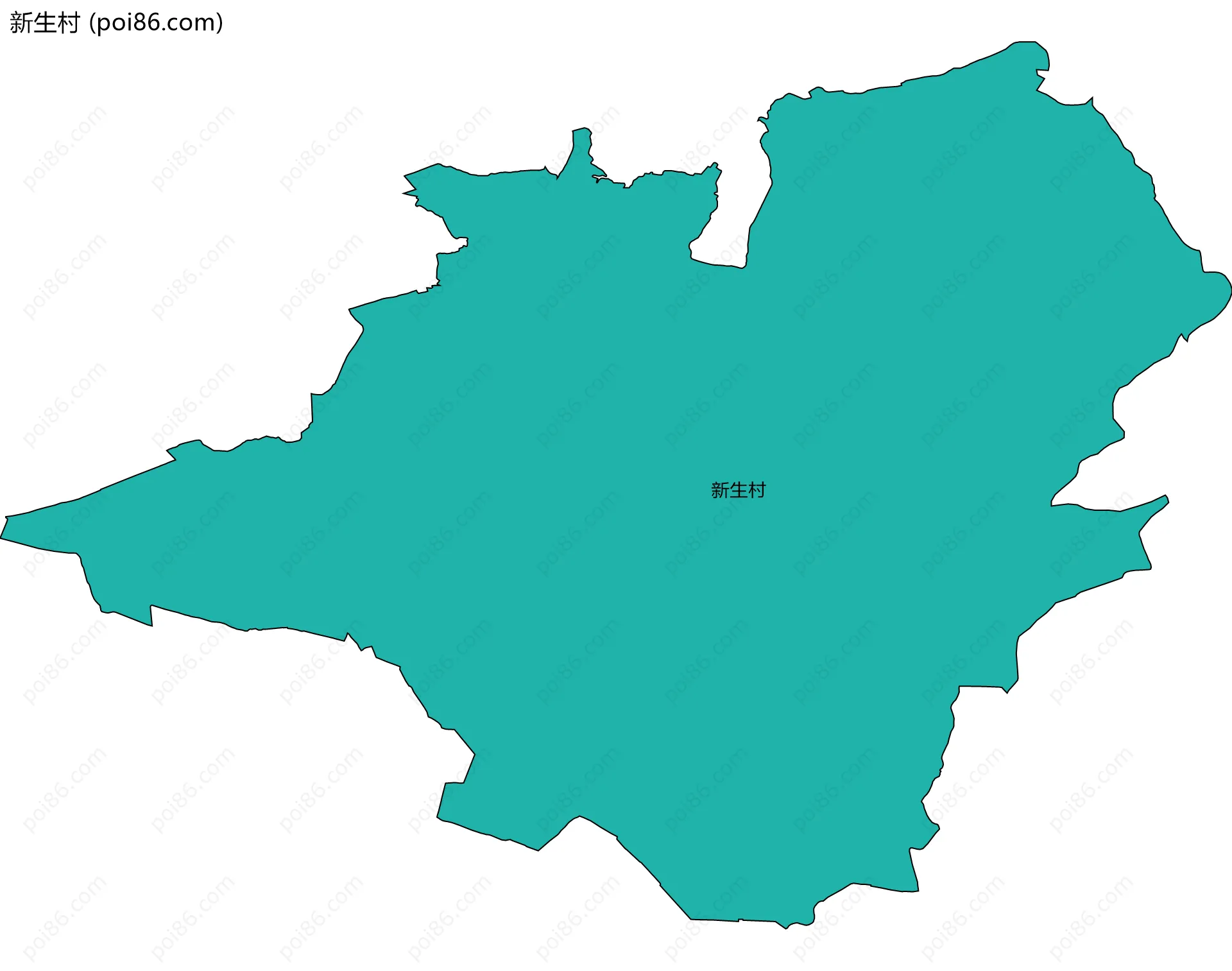 新生村边界地图