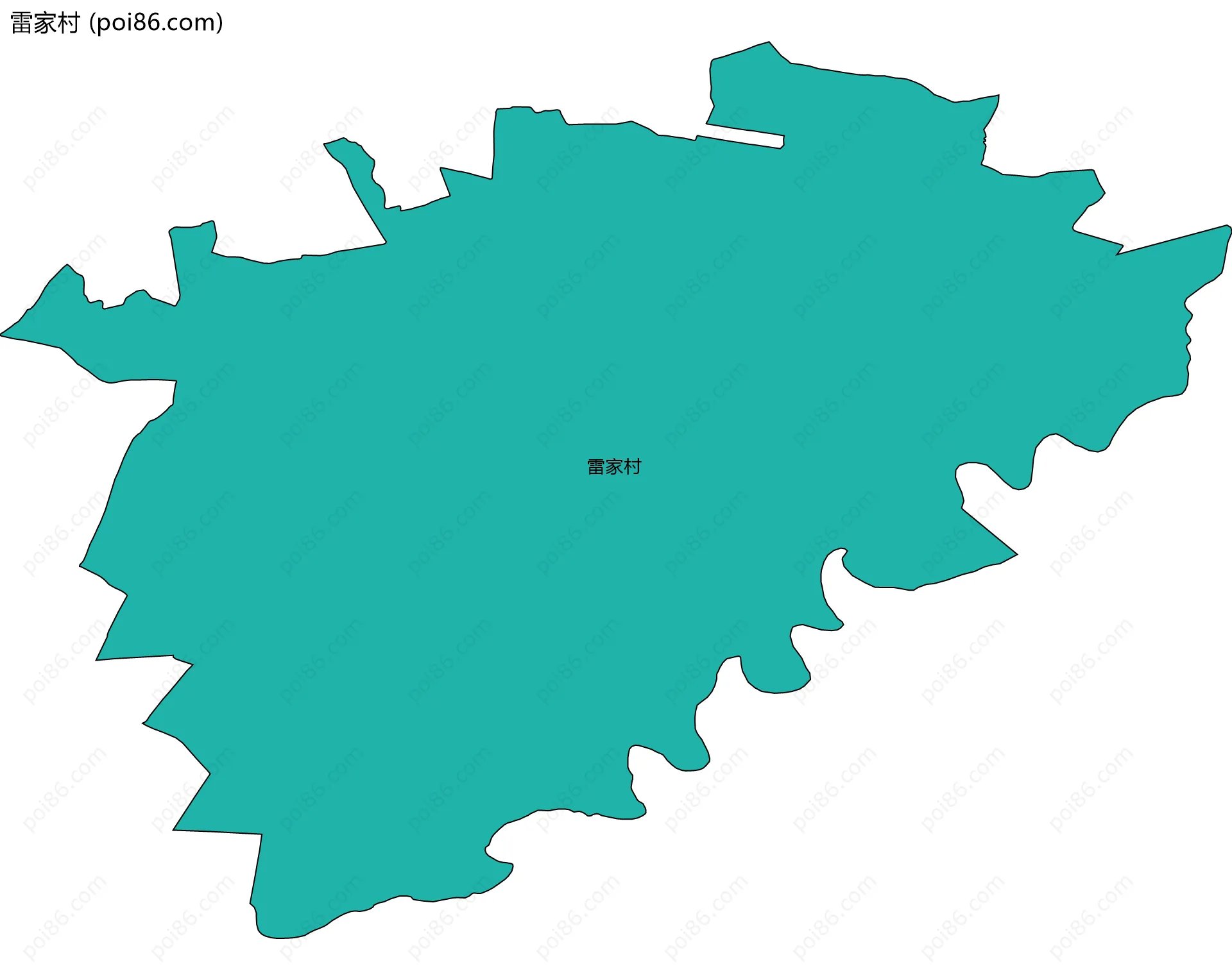 雷家村边界地图