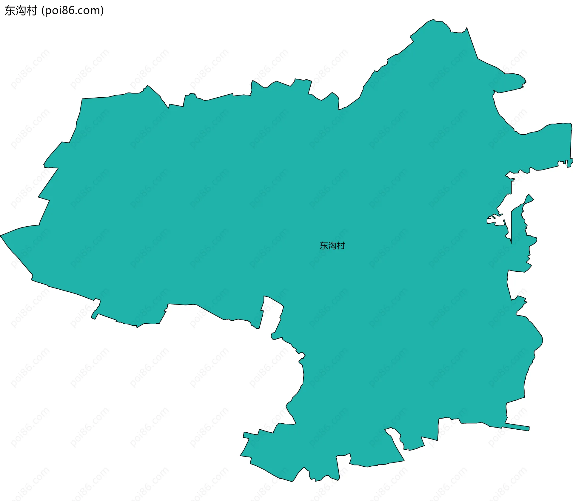 东沟村边界地图